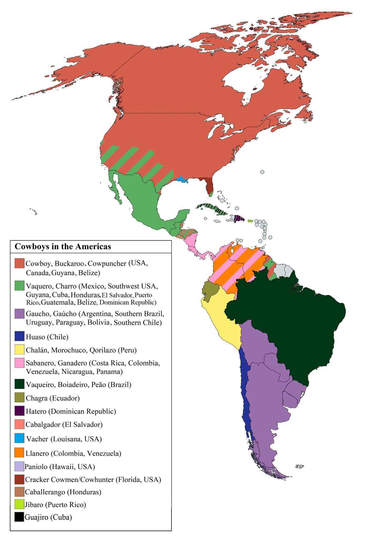 "Cowboys" in the Americas 🤠 Interesting fact “buckaroo” is an English