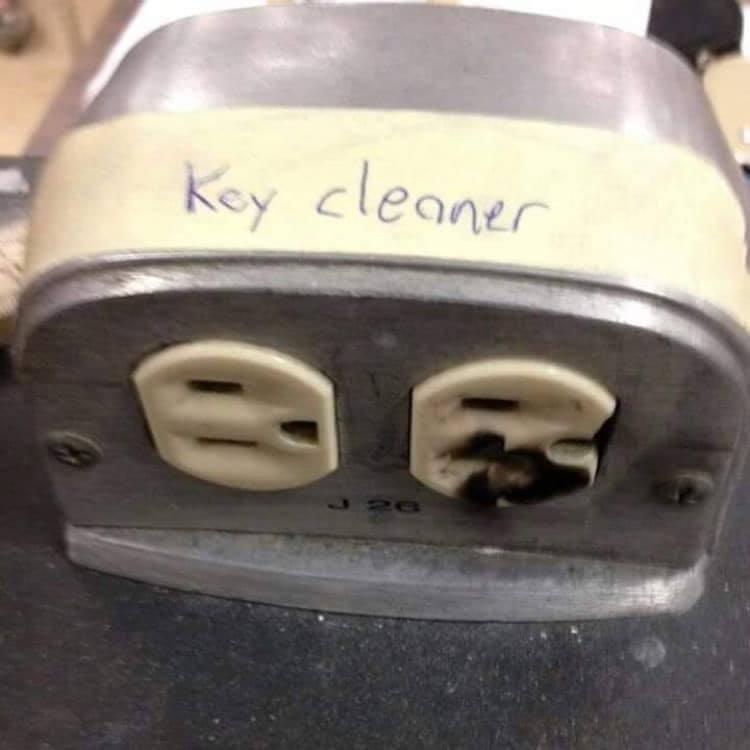 SLPT Instead of manually cleaning your keys, use a powered key cleaner