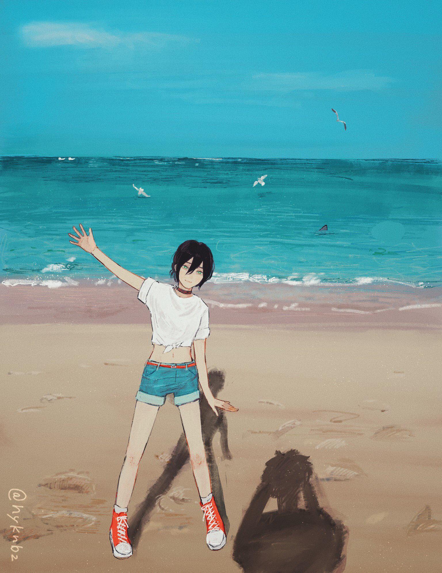 We finally went to the beach r/ChainsawMan