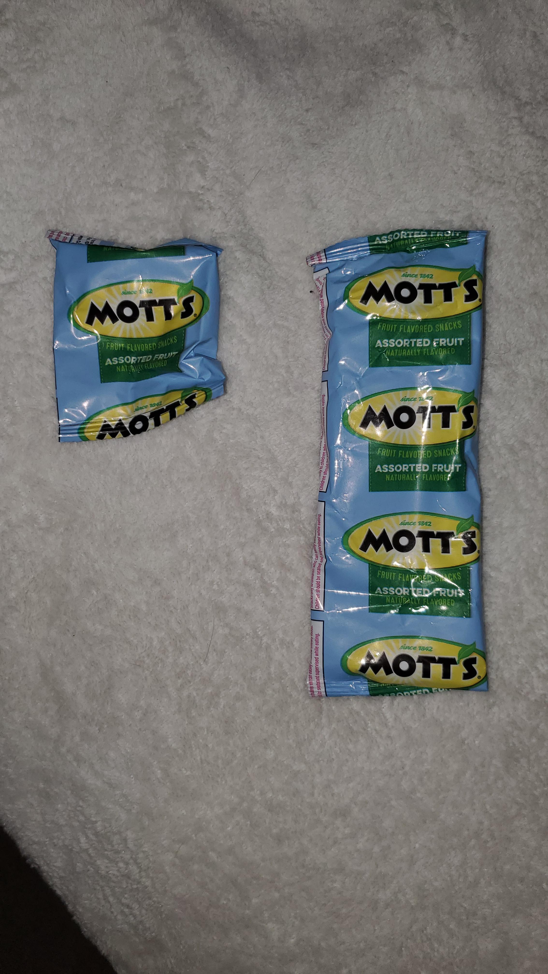 My fruit snacks bags were never cut, so now I have a mega fruit snacks