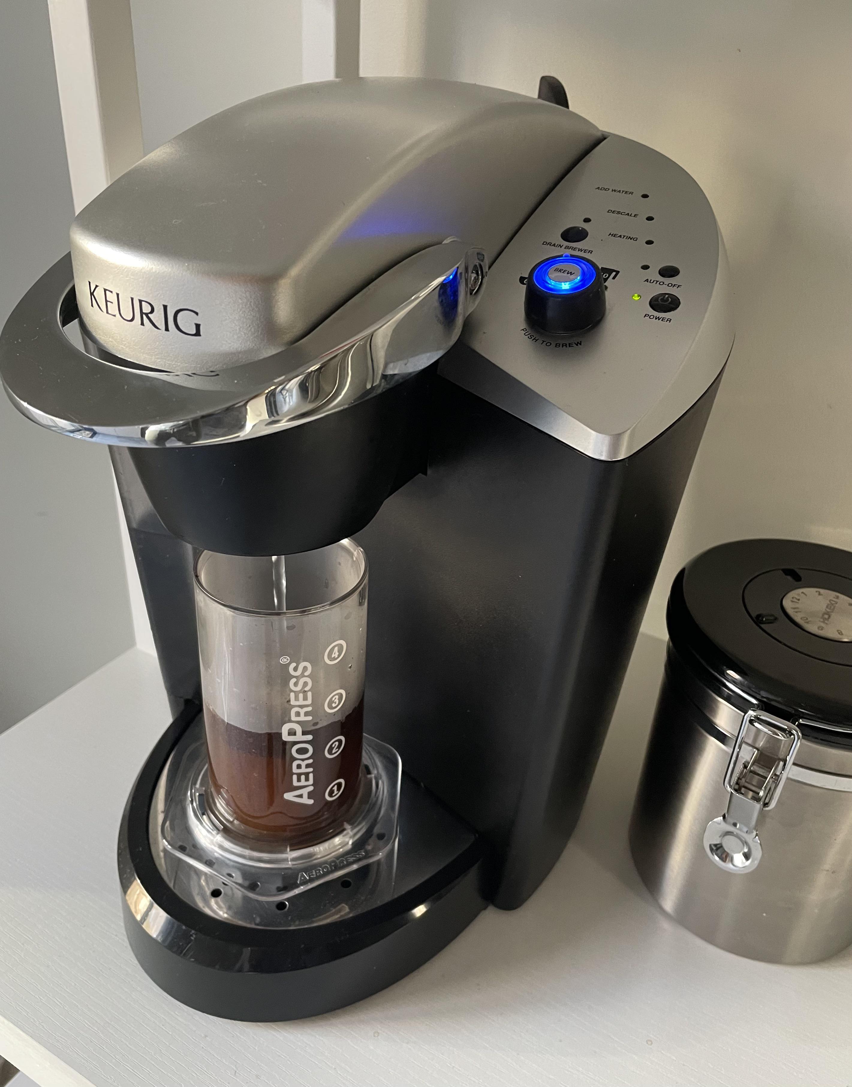 Kettle broke yesterday, finally found a use for my wife’s Keurig! r