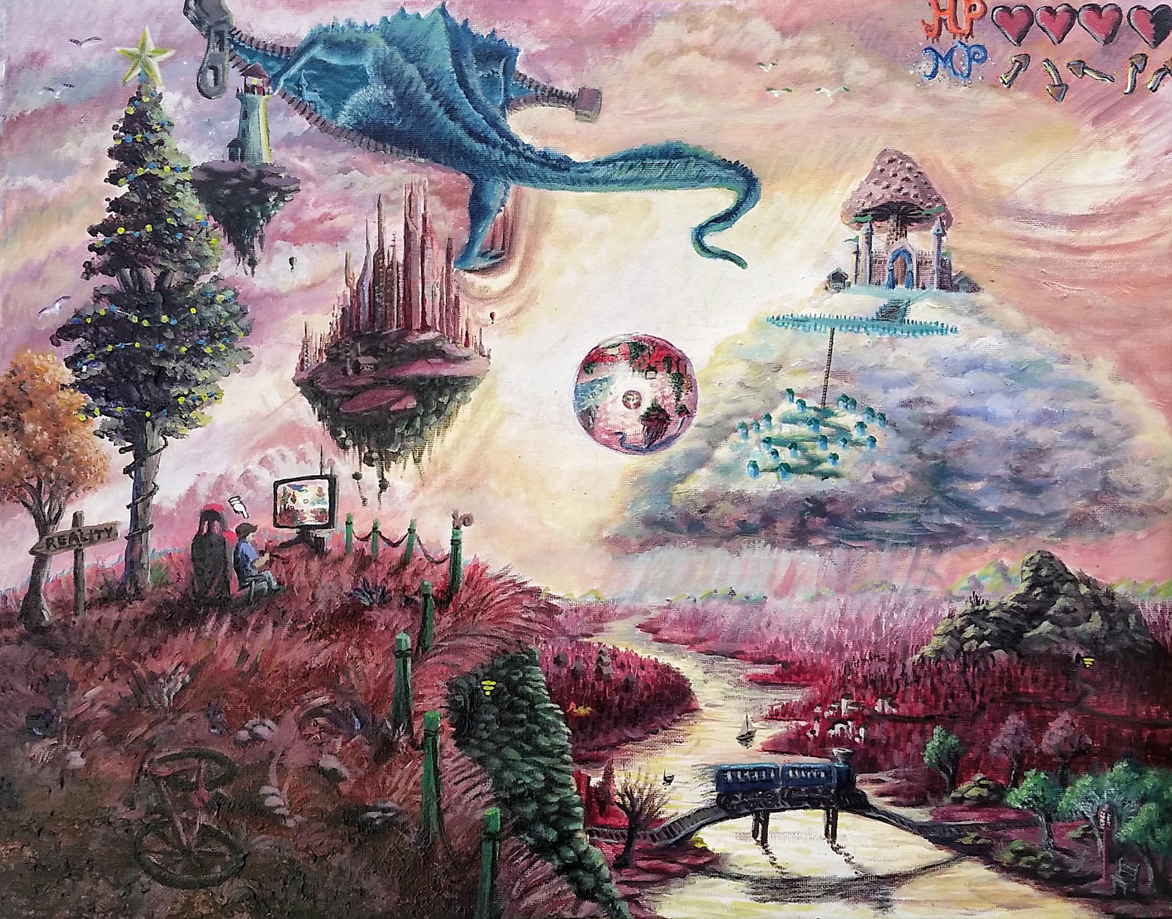 "Escapism", Me, Acrylic, 2019 r/Art