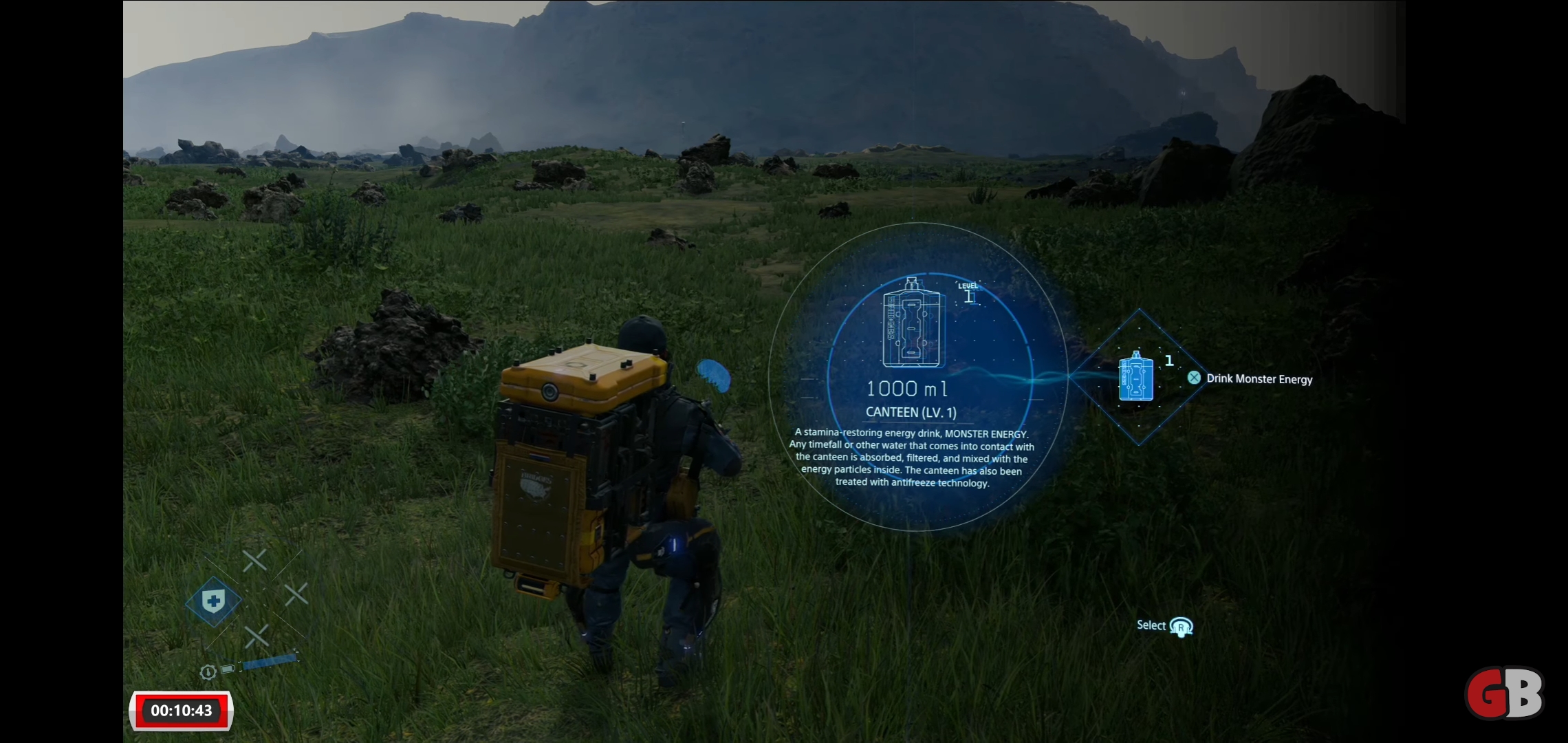 In Death Stranding, your canteen automatically converts Timefall (rain