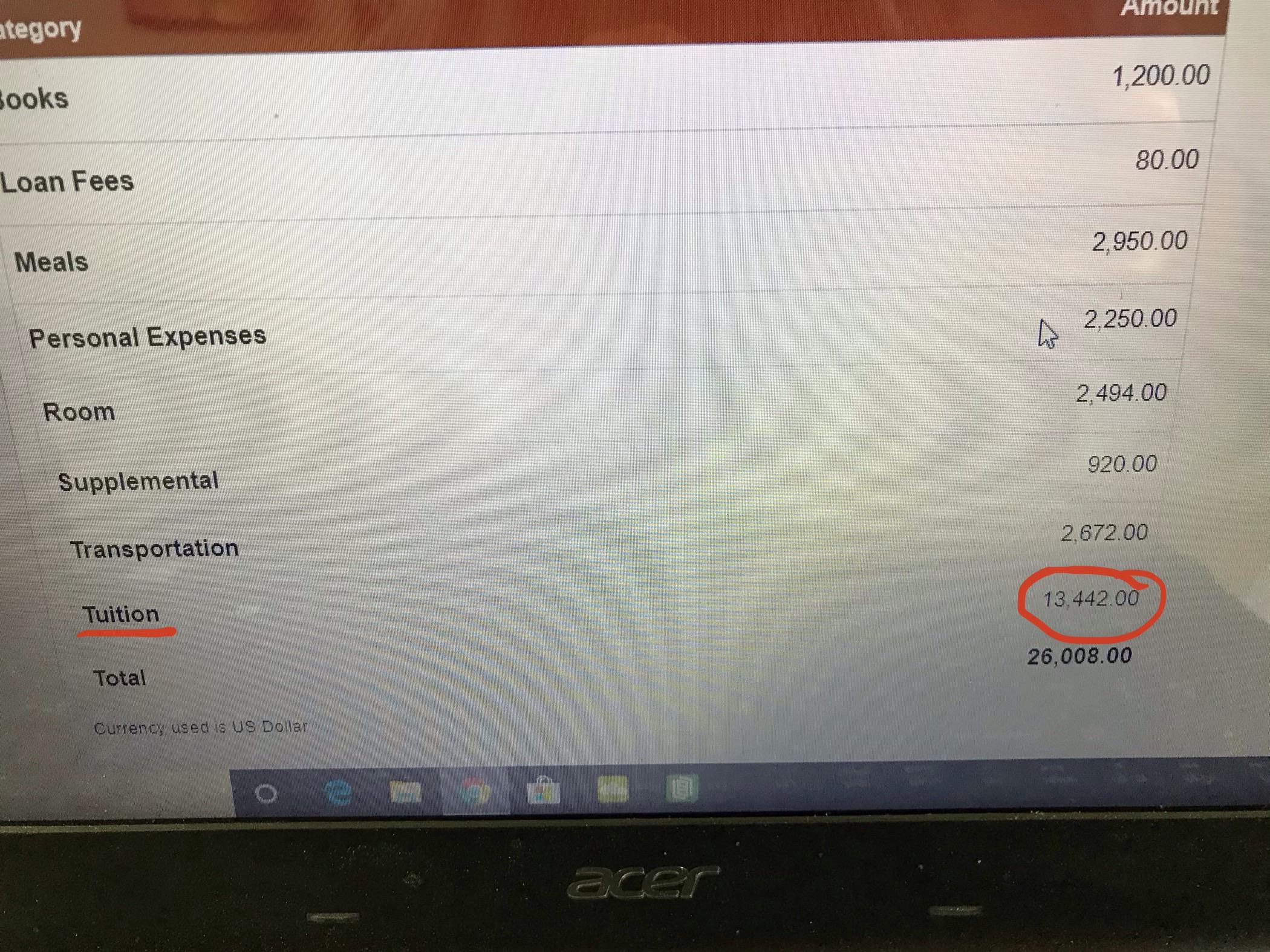 AES tuition rate correction 13k yearly scholarship recipients money