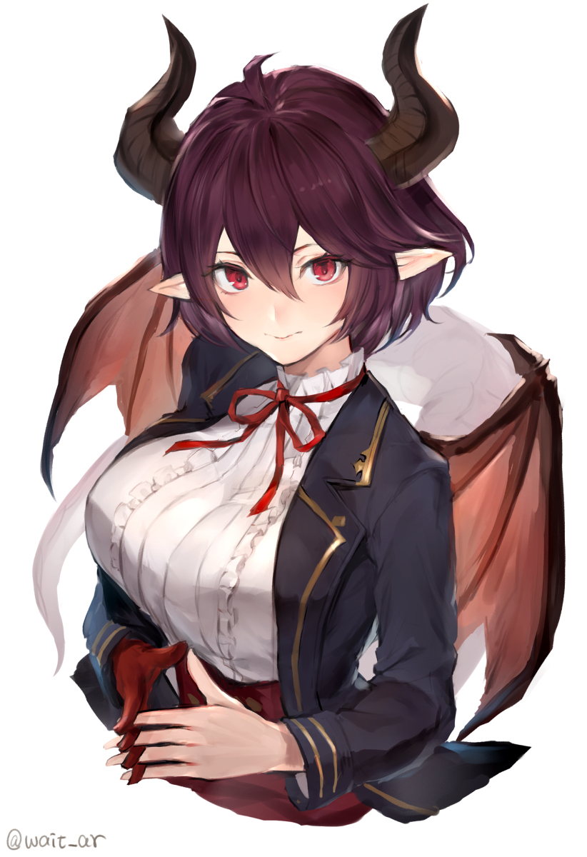 Cute dragon girl with short hair. Ryumimi