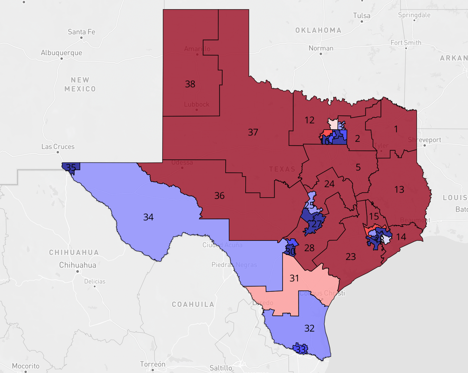 TX Dem gerrymander r/DavesRedistricting