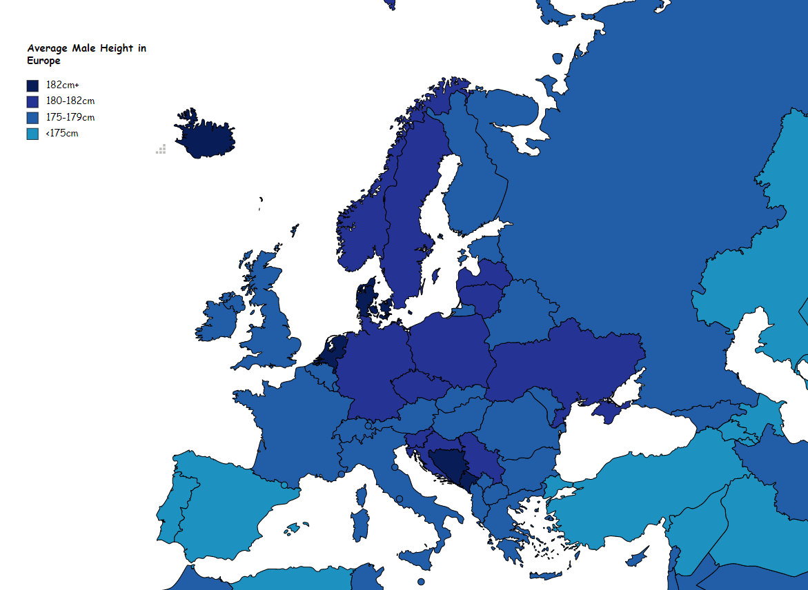 Average Male Heights in Europe (Updated) (Still probably not 100