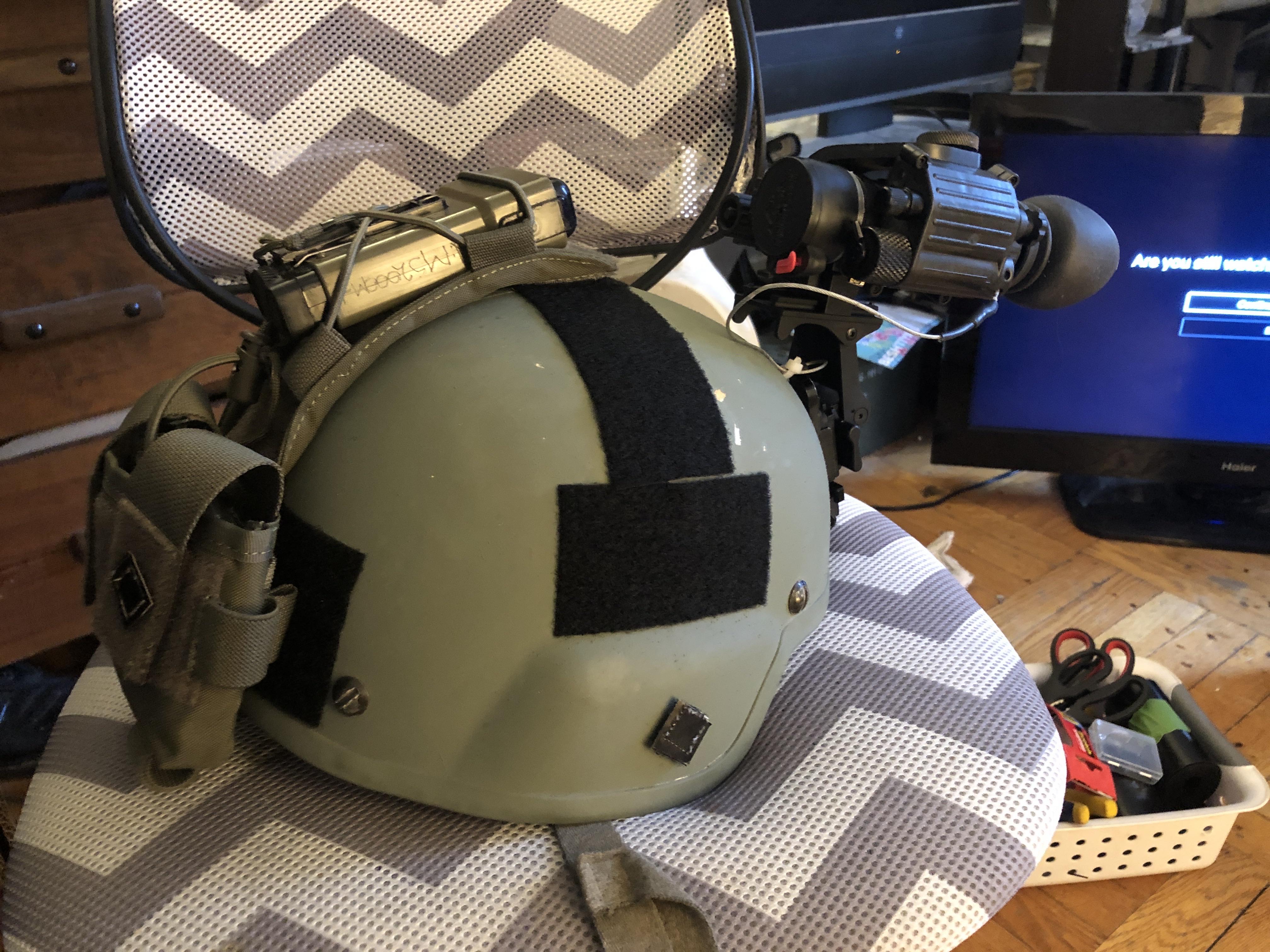 New helmet set up (still not 100 done) details in the comments r/airsoft