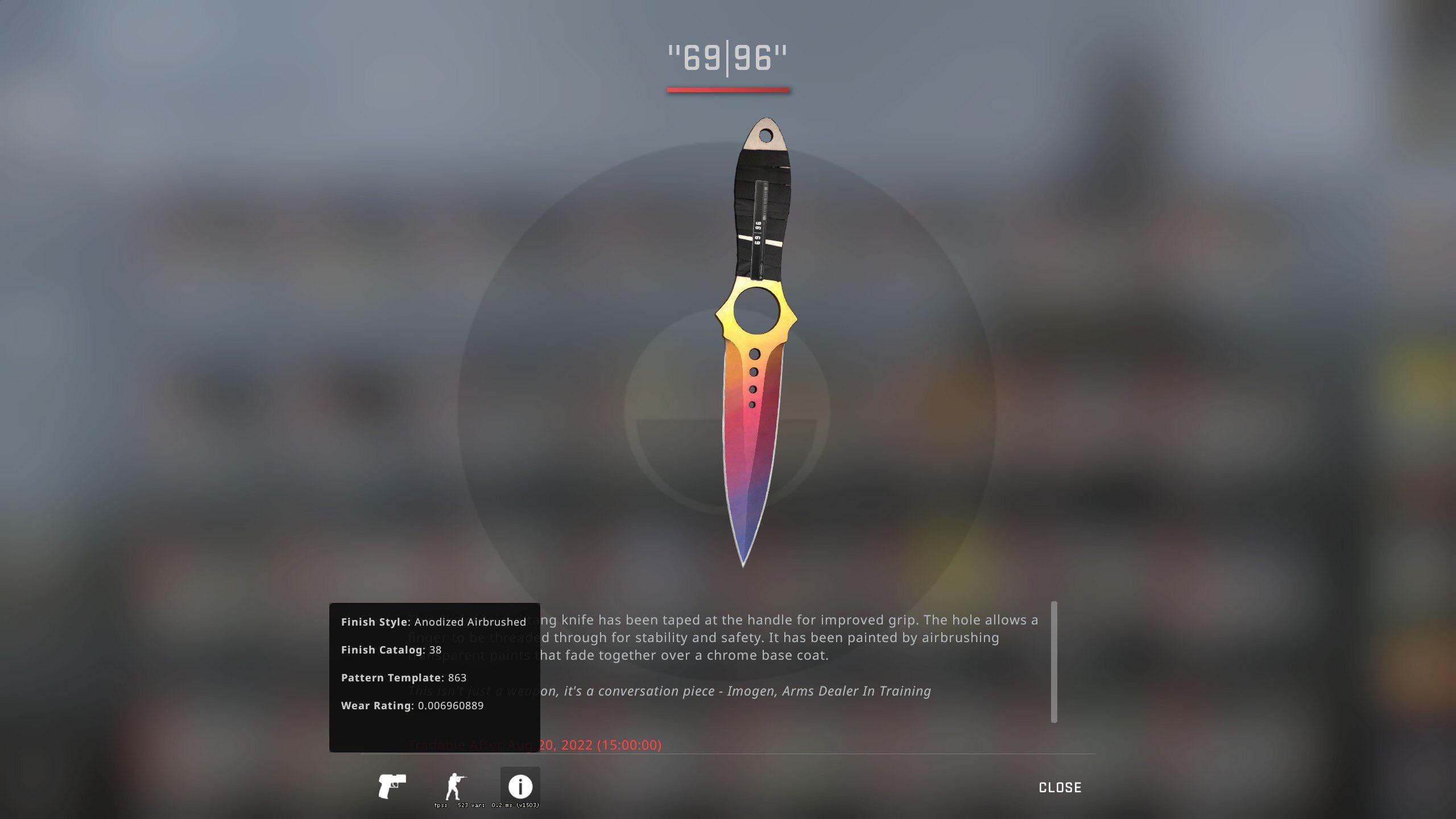 Bought a FN Skeleton Fade Knife last night. For fade knives, is the