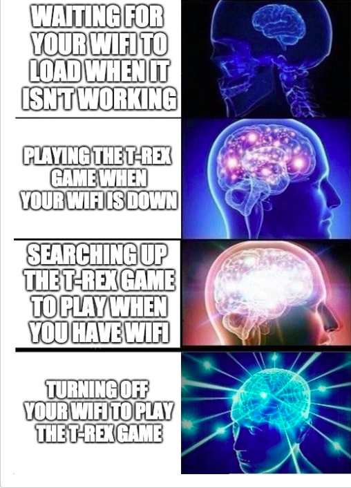 Brain Expanding TRex Game meme CommentAwardsForum