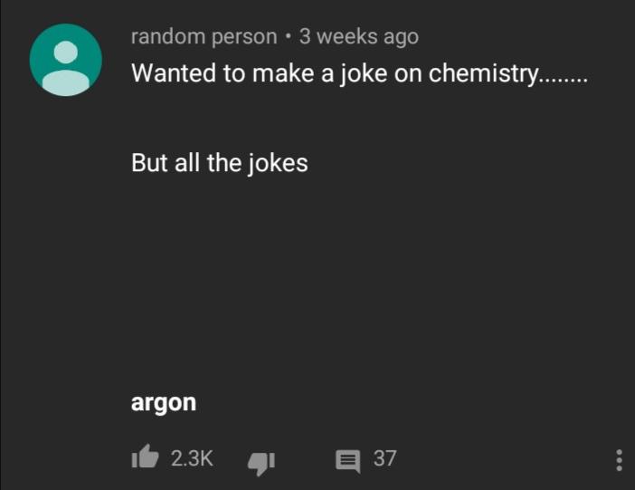 This joke is really boron