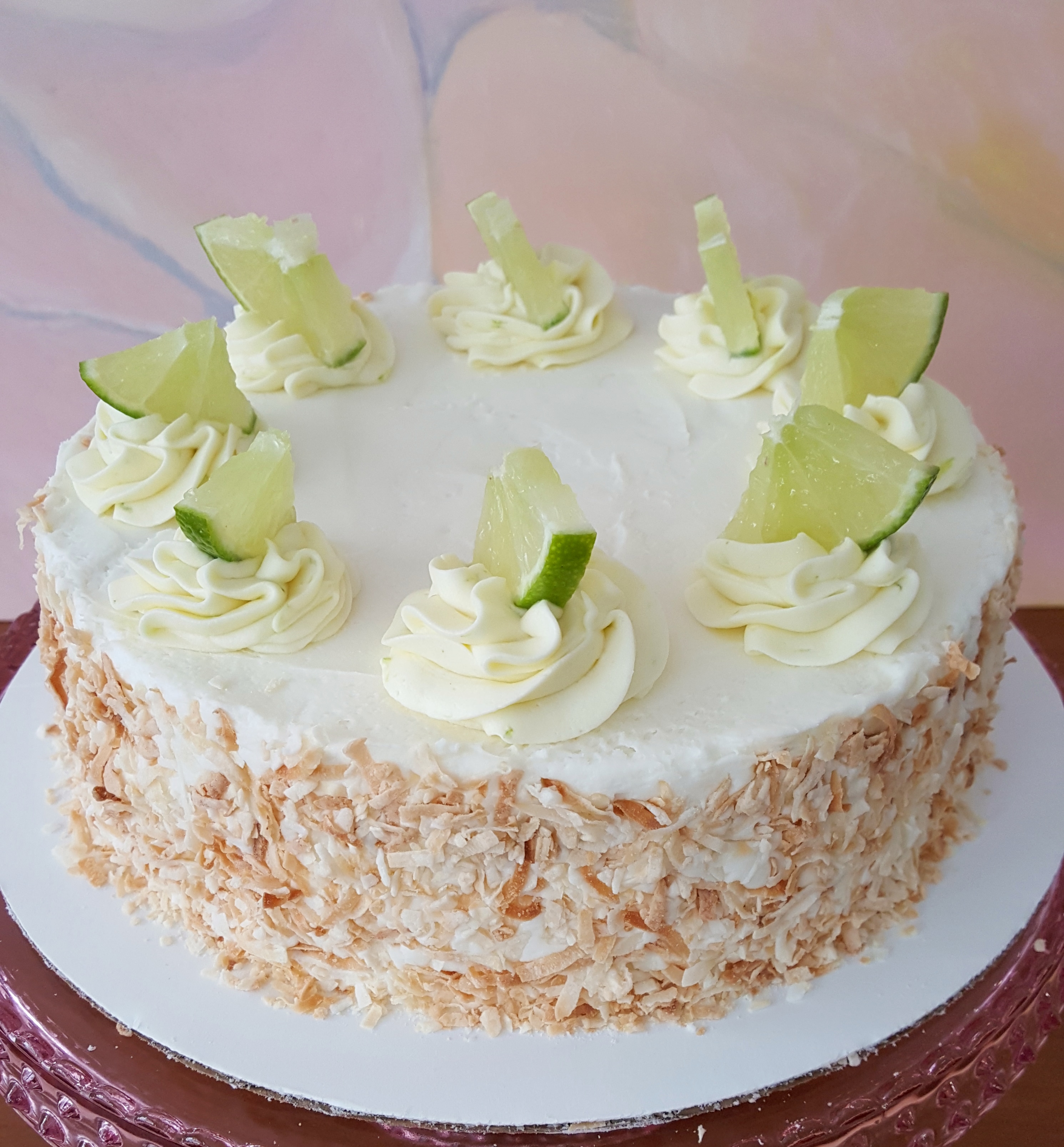 [pro/chef] Coconut Milk White Cake, Lime Curd, Coconut Buttercream r/food