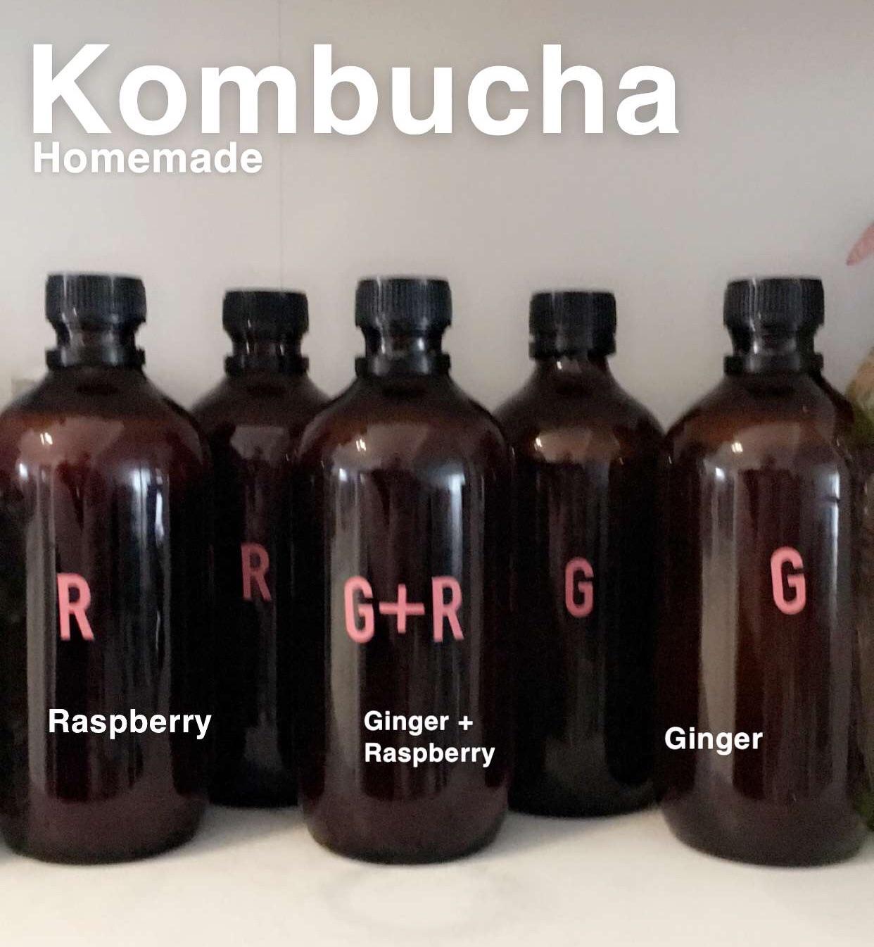 Our first batch of Kombucha second ferment Can’t wait to taste it