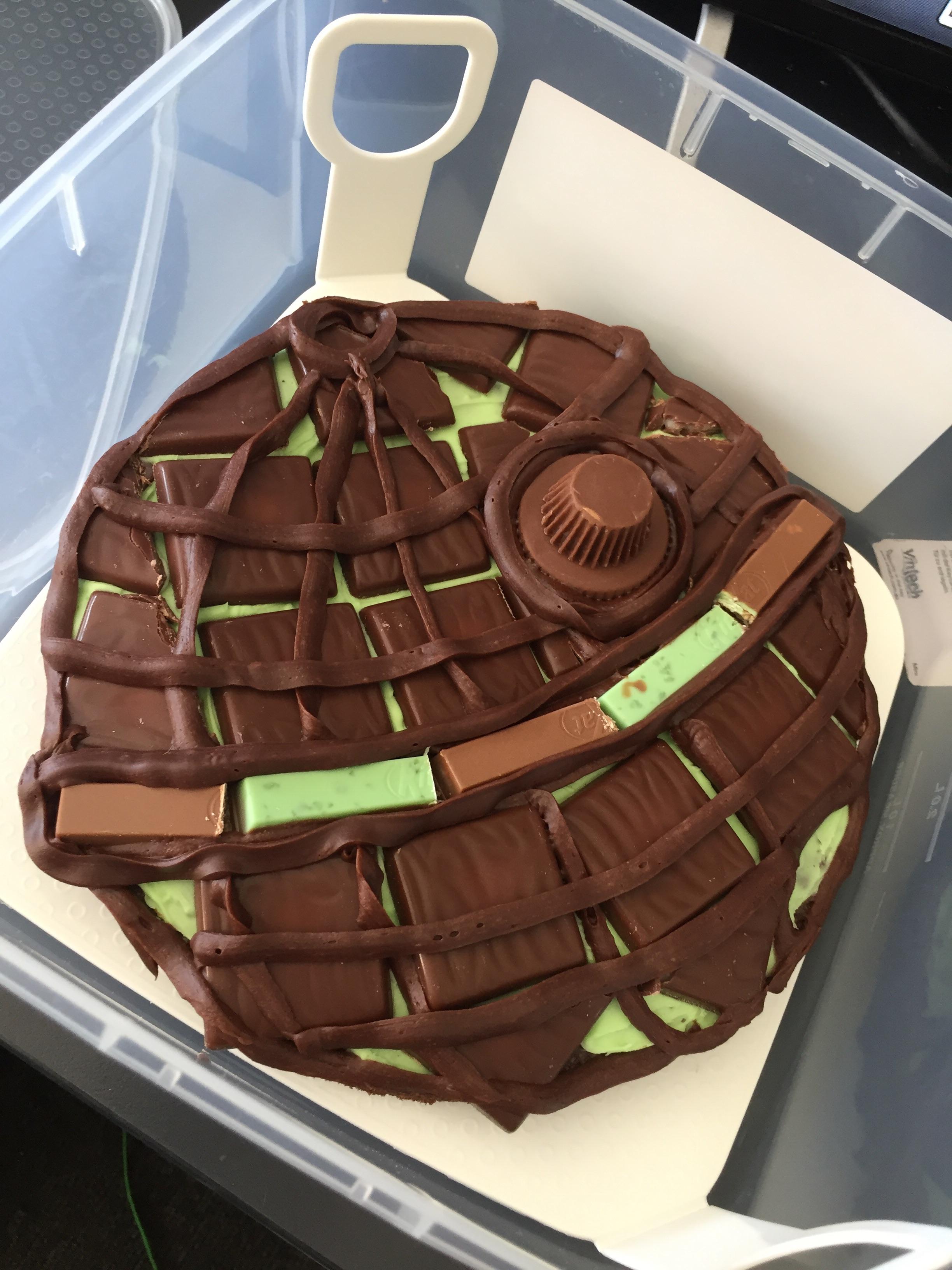 Thought this subreddit would appreciate this birthday brownie a special