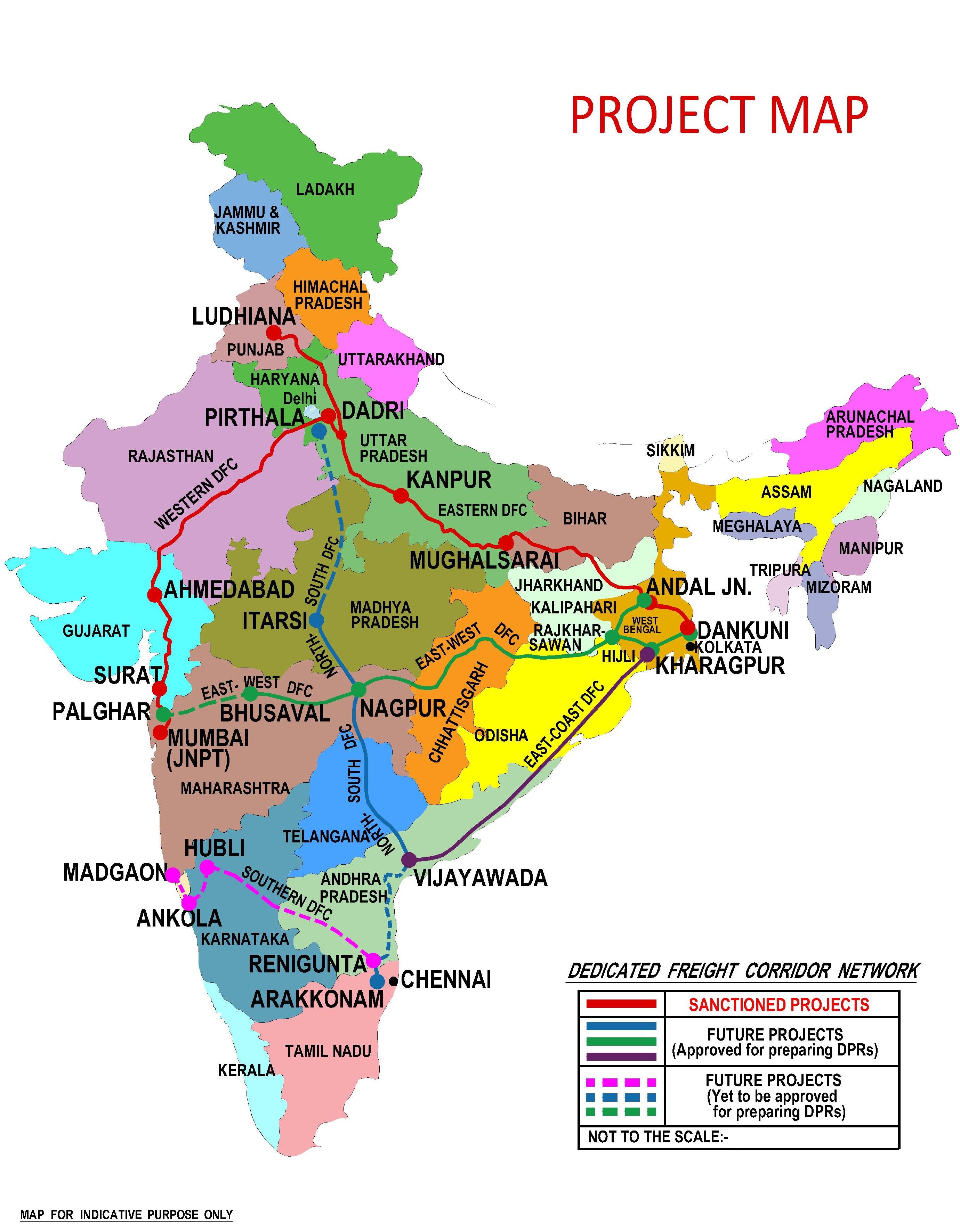 Future map of dedicated freight corridor r/indianrailways