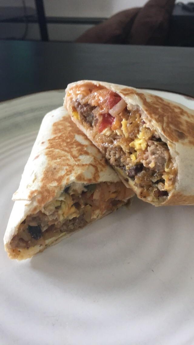 Homemade southwest breakfast burrito r/BreakfastFood