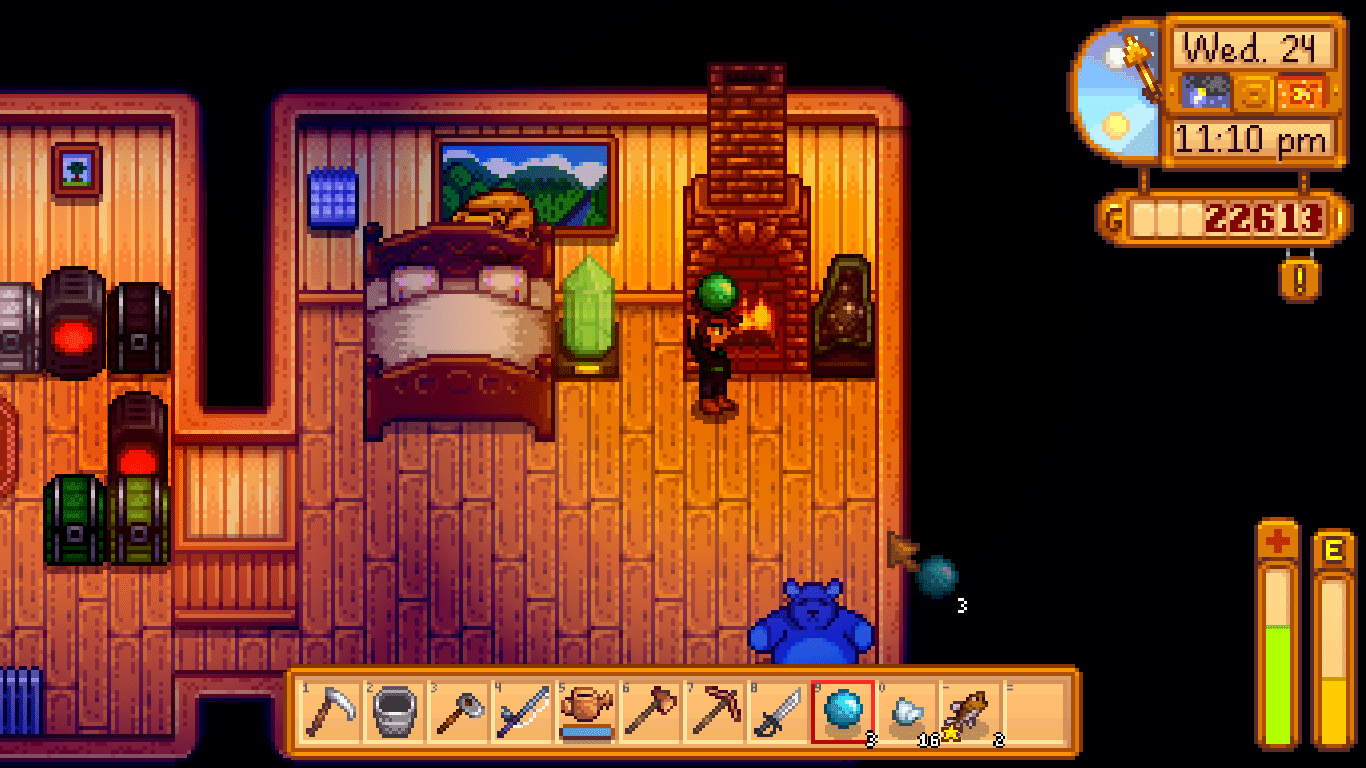So my dog really wanted to sleep in mi bed. r/StardewValley