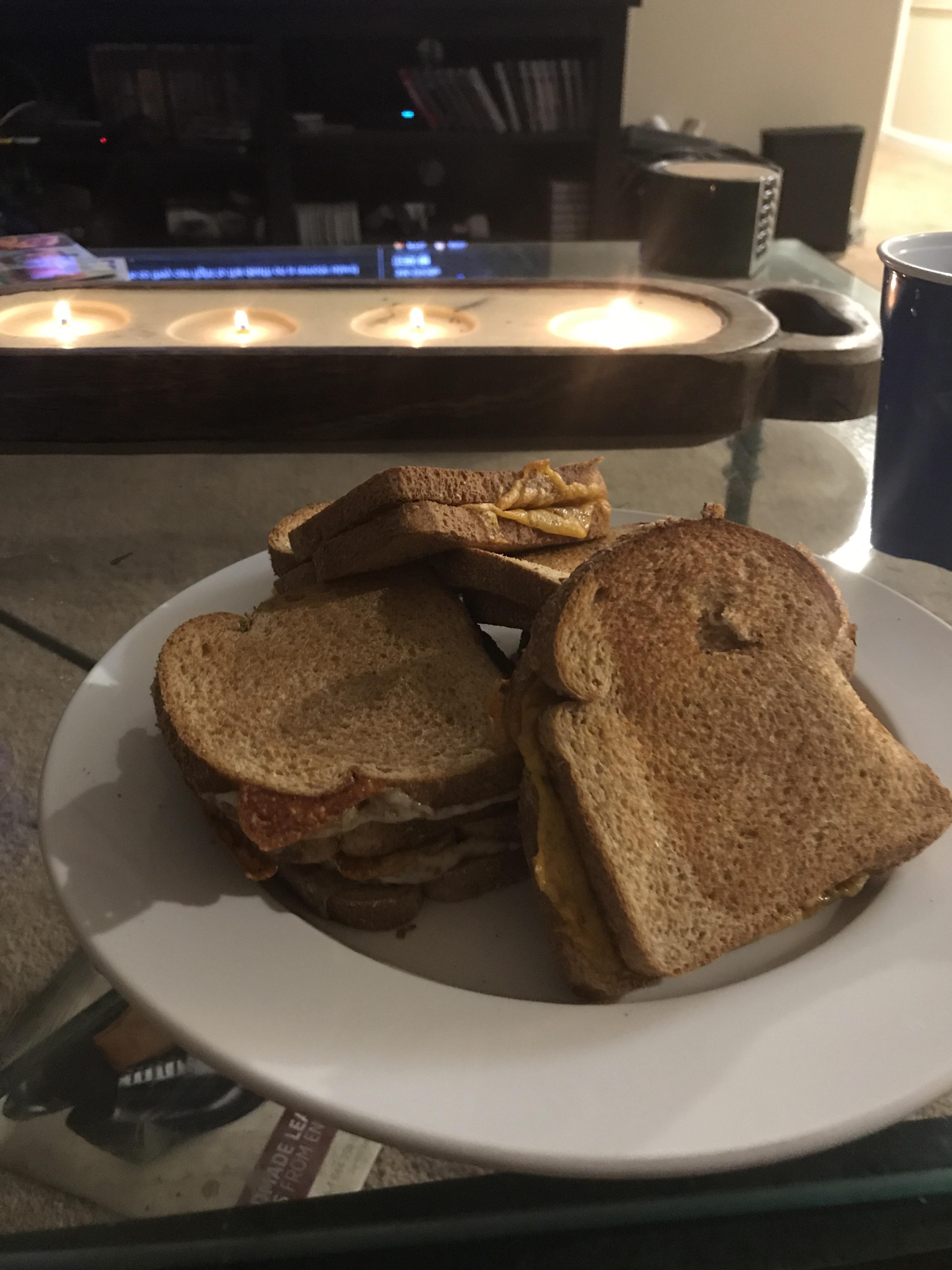 A candle lit dinner. r/shittyfoodporn