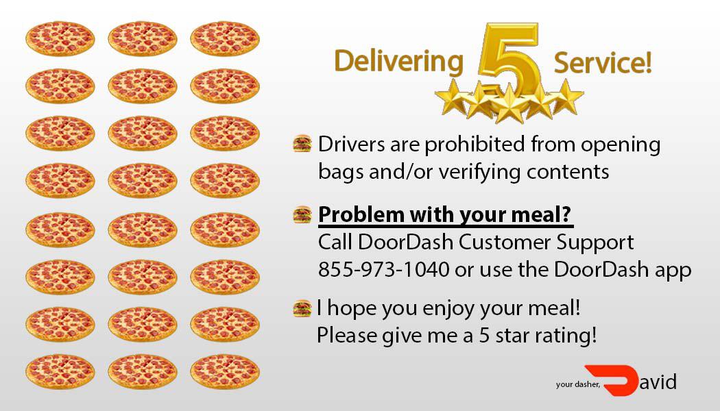 My DoorDash “business card” r/DoorDashDriversUtd