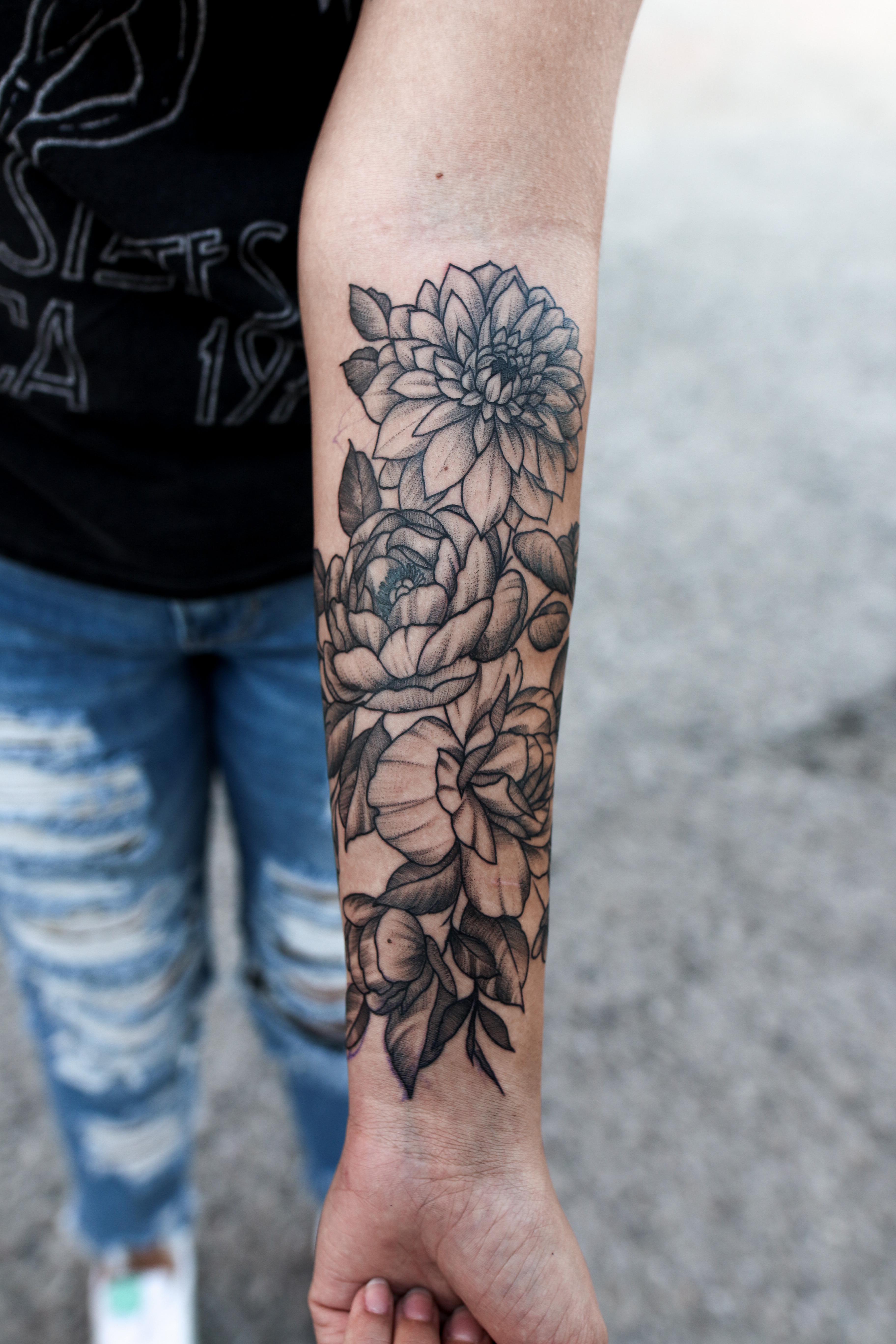 Flower Tattoo Forearm