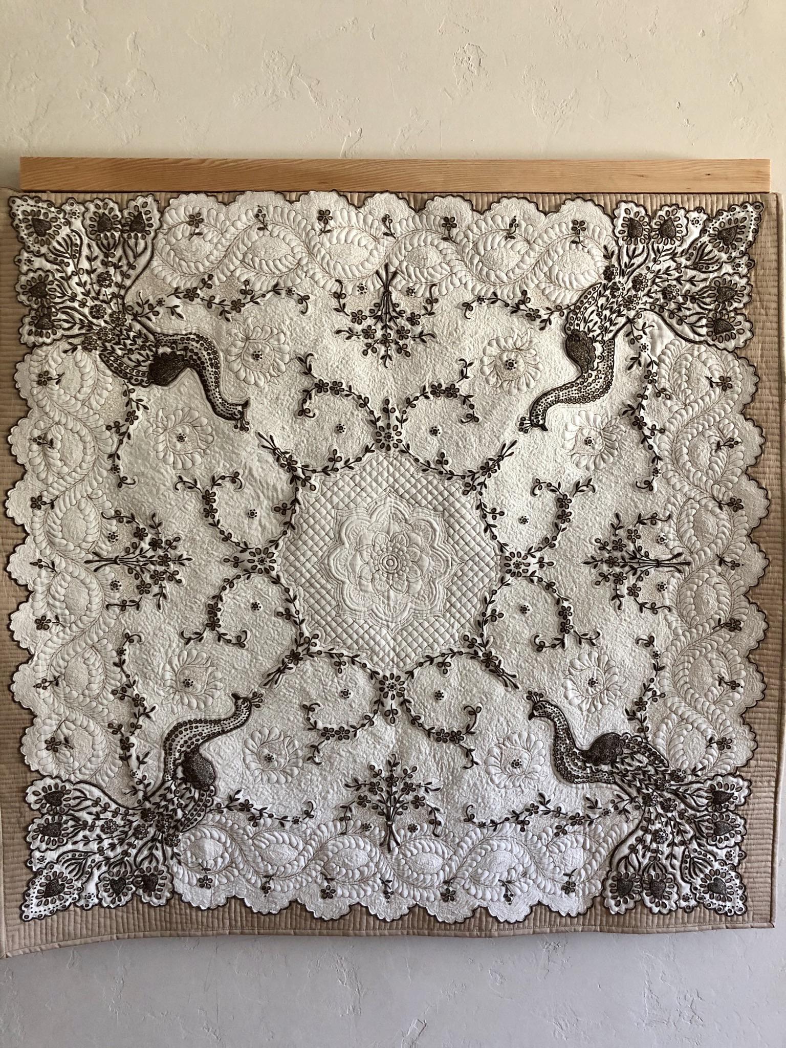 Finally finished this linen wholecloth quilt! r/quilting