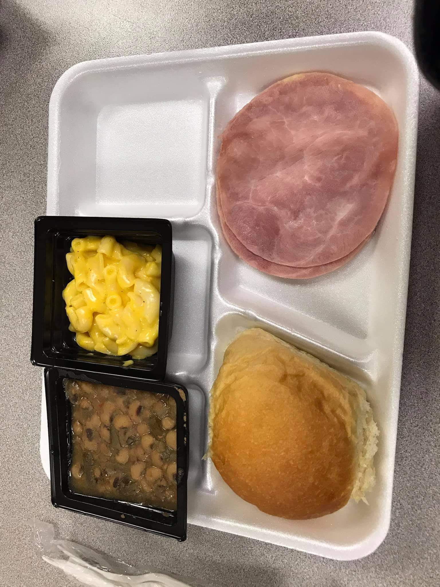 Lunch at Laurel High School. A stack of ham. r/mississippi