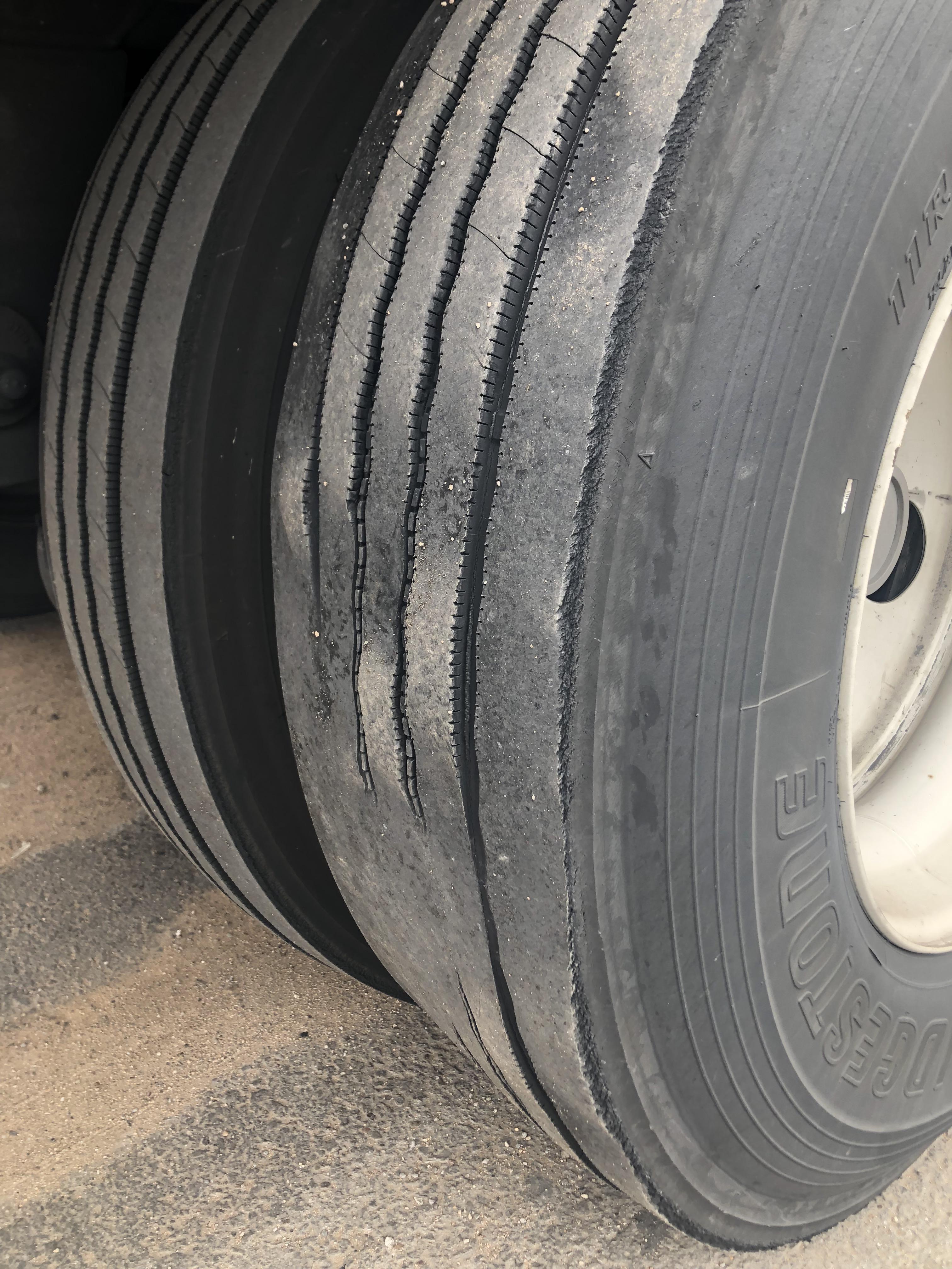 Trailer tires has had quite an interesting life. I have never seen one