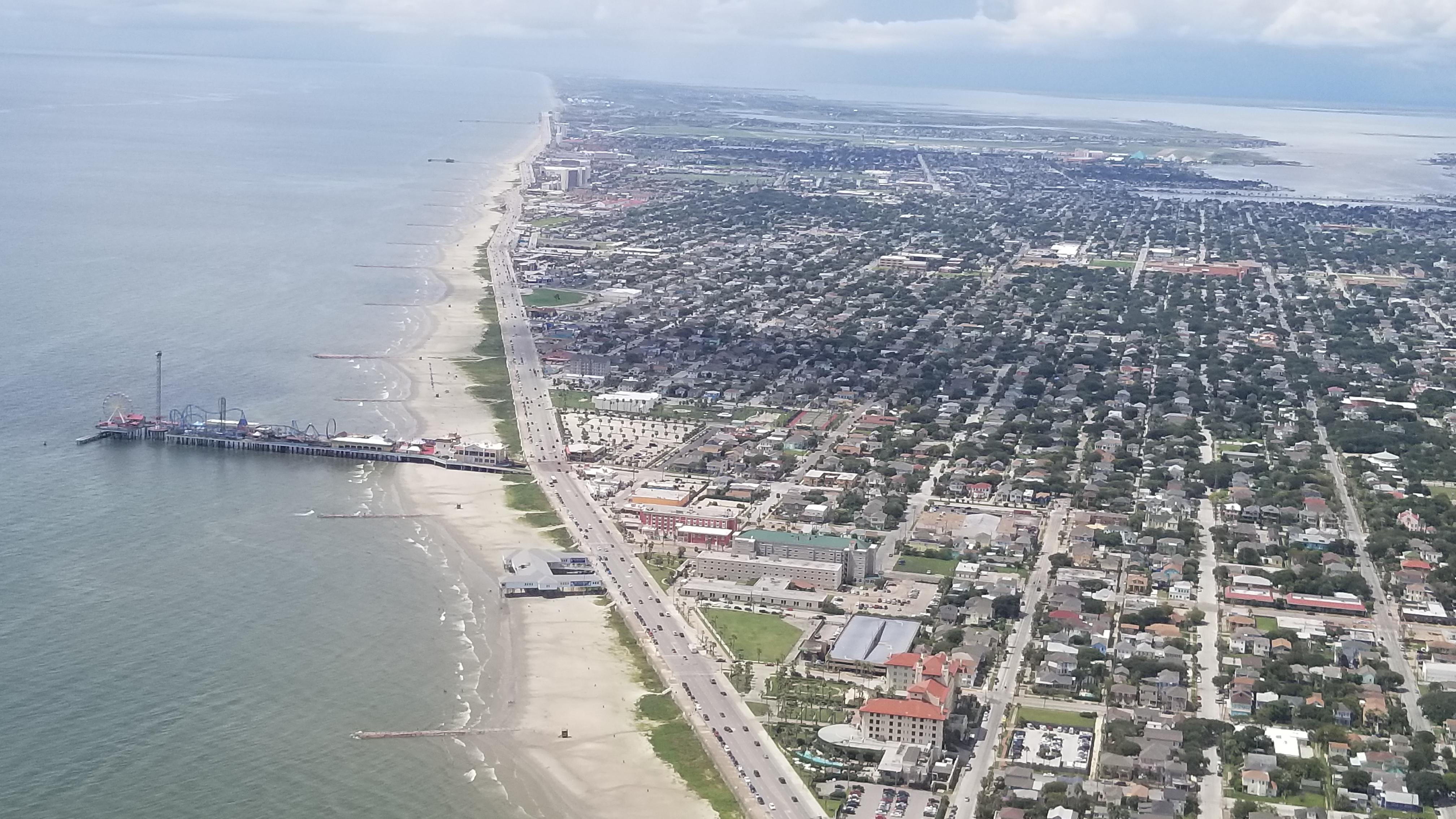 Galveston island from the air r/galveston