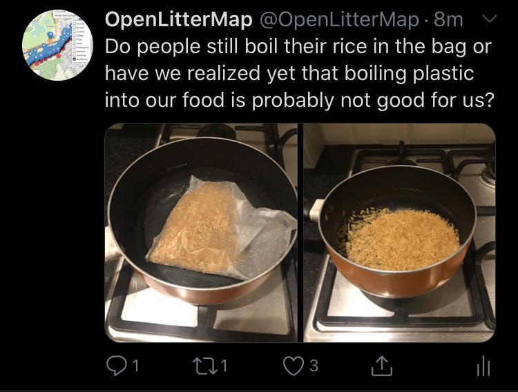 Do people boil plastic into their food? r/openlittermap