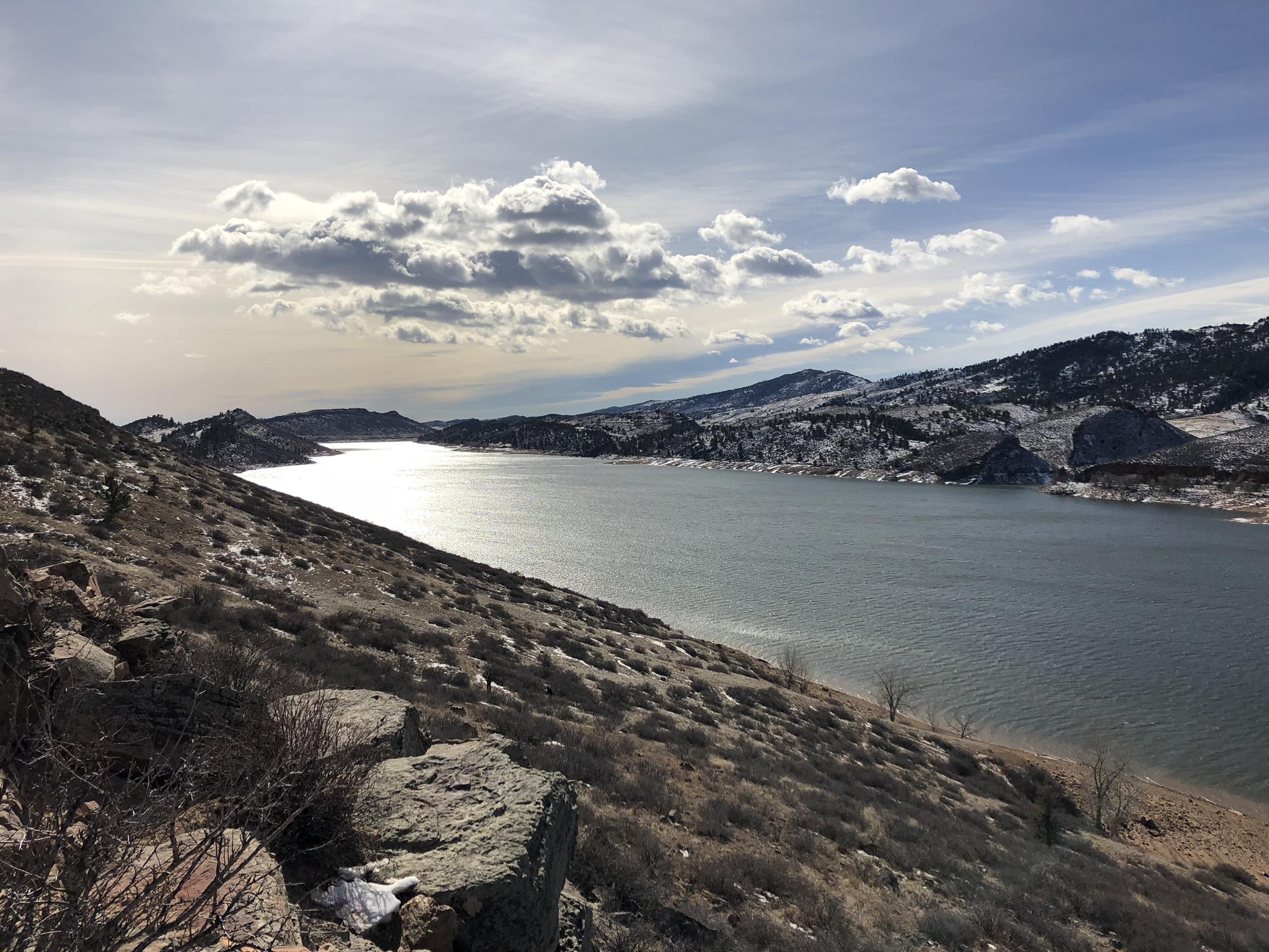 Perfect lighting during the hike Horsetooth Lake Fort Collins