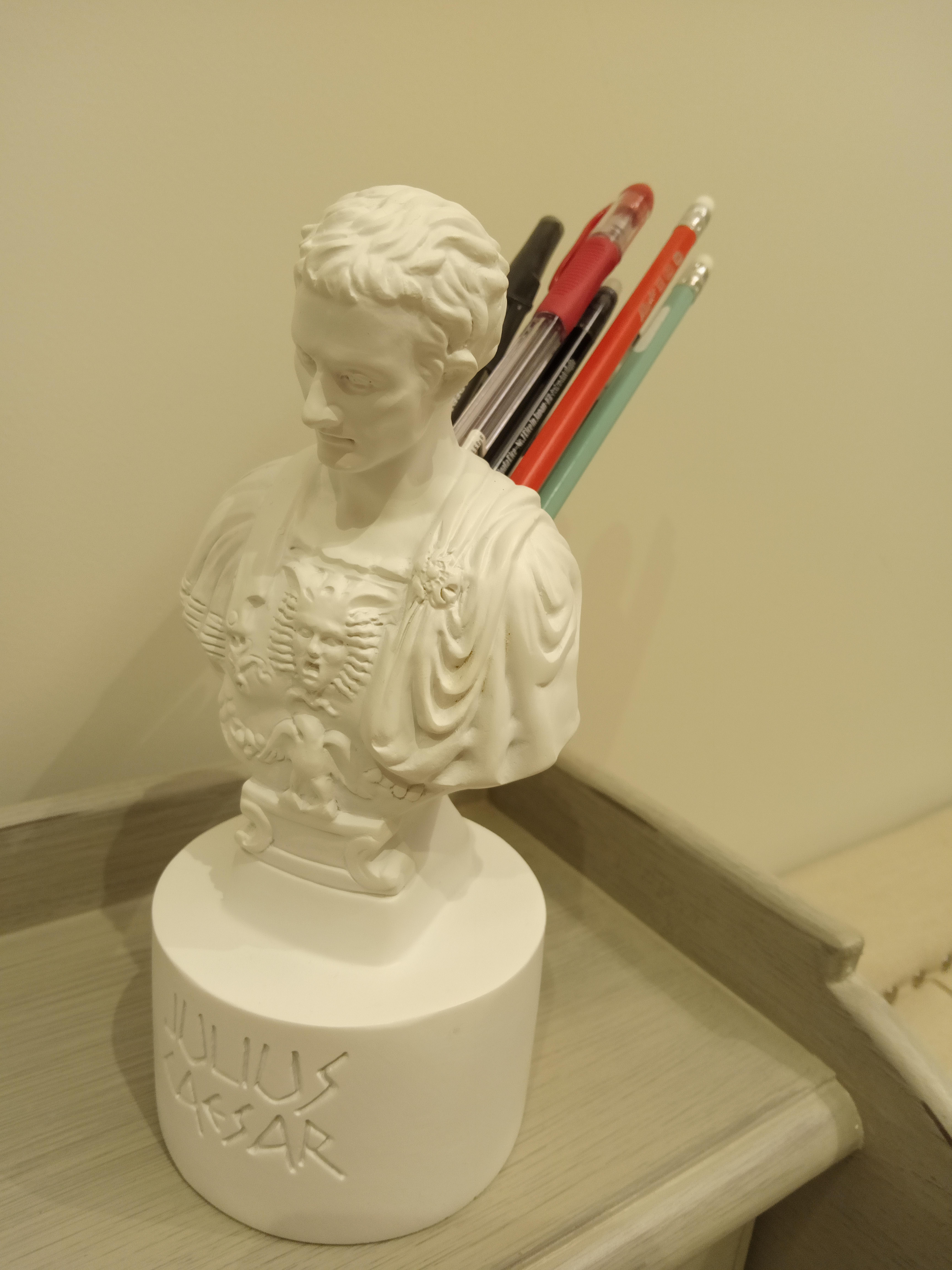 "I got a Julius Caesar pen/pencil holder" Mildly Interesting