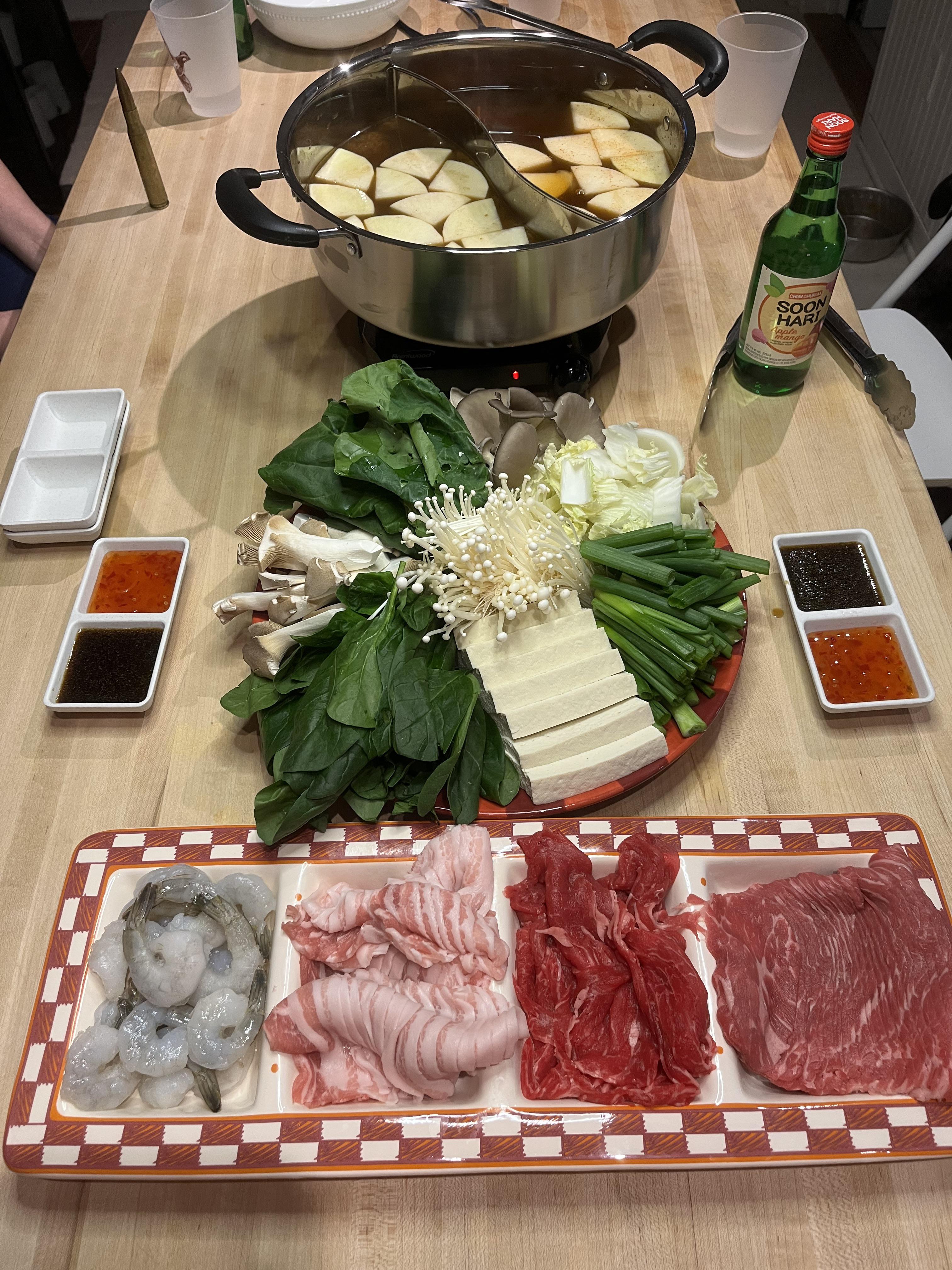 I’ve never had Hot pot before, so tonight I made hot pot!!! Did a