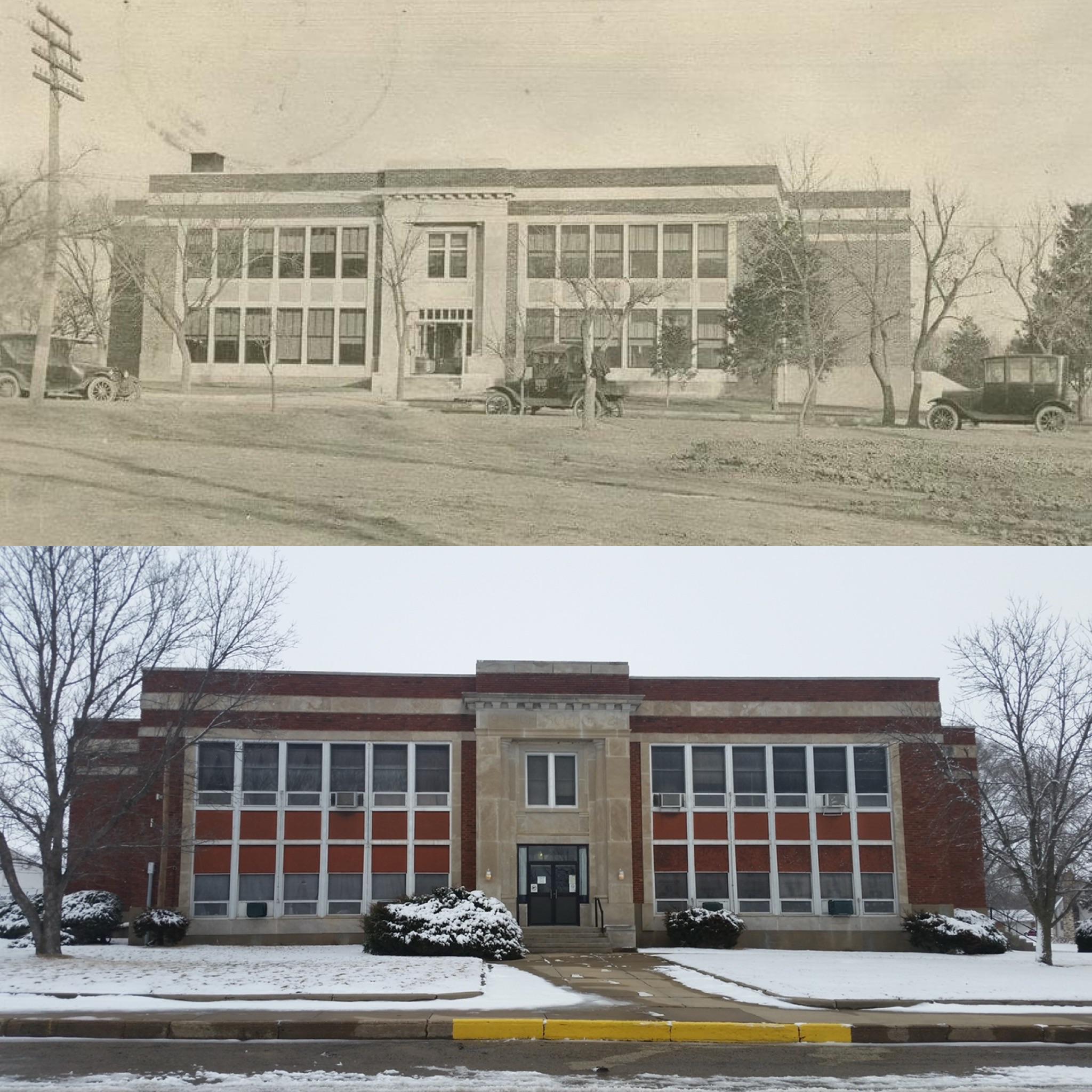 Glasco High School, Glasco, KS (population 450). Opened in 1921, photos