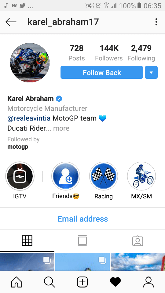Saw this on my instagram followers list motogp