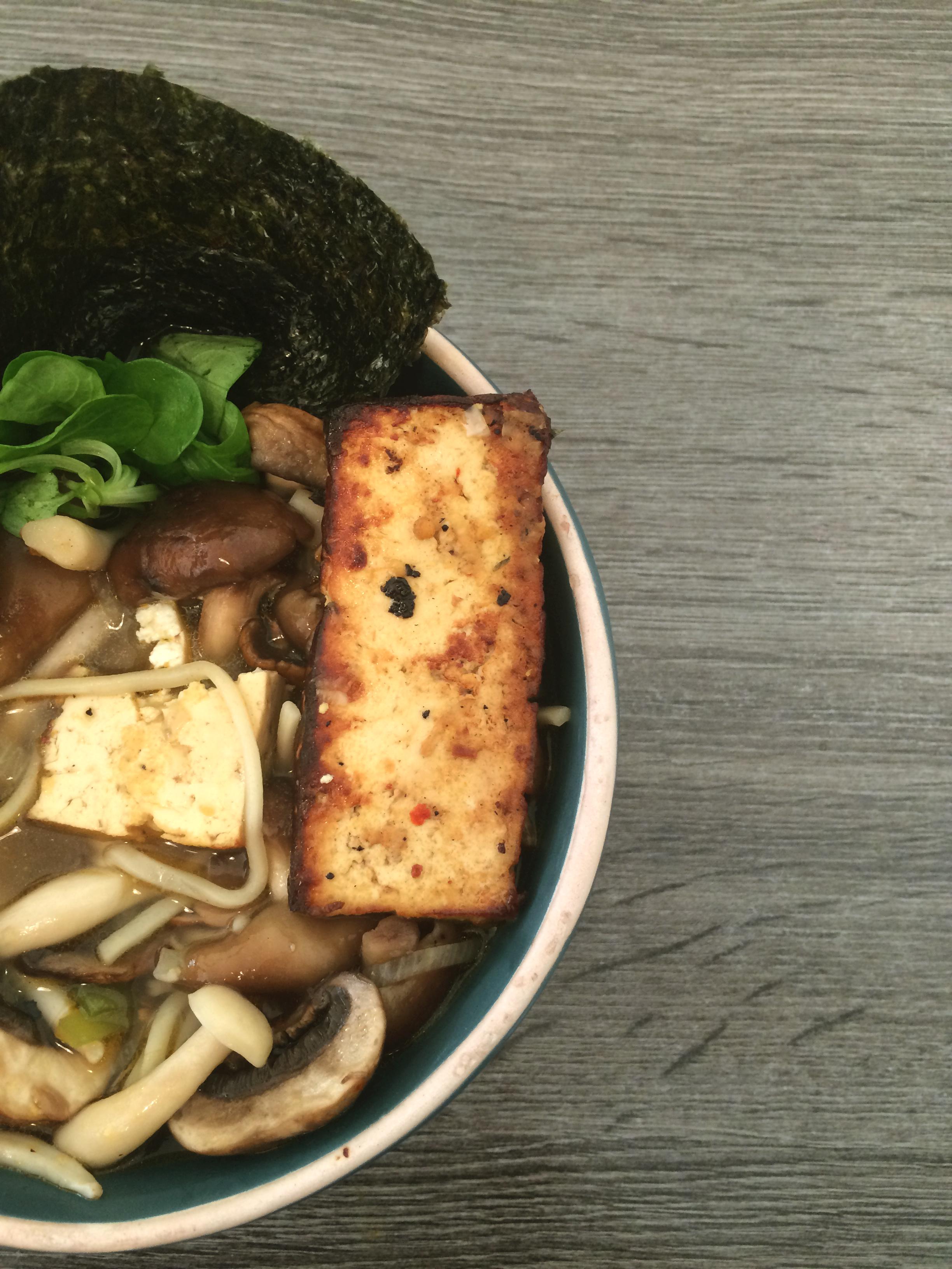 vegetarian ramen with spicy tofu r/ramen