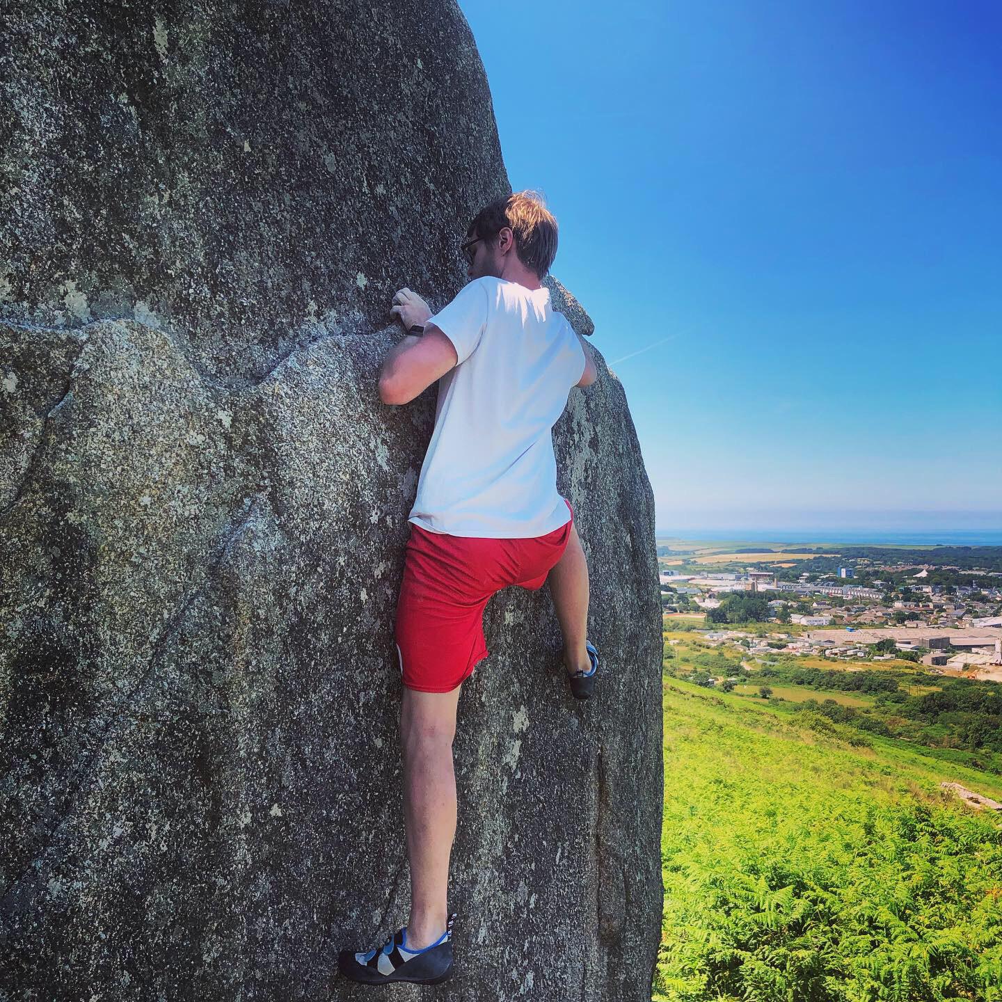 Completed my first outdoor climb this week at Carn Brea Cornwall (V0