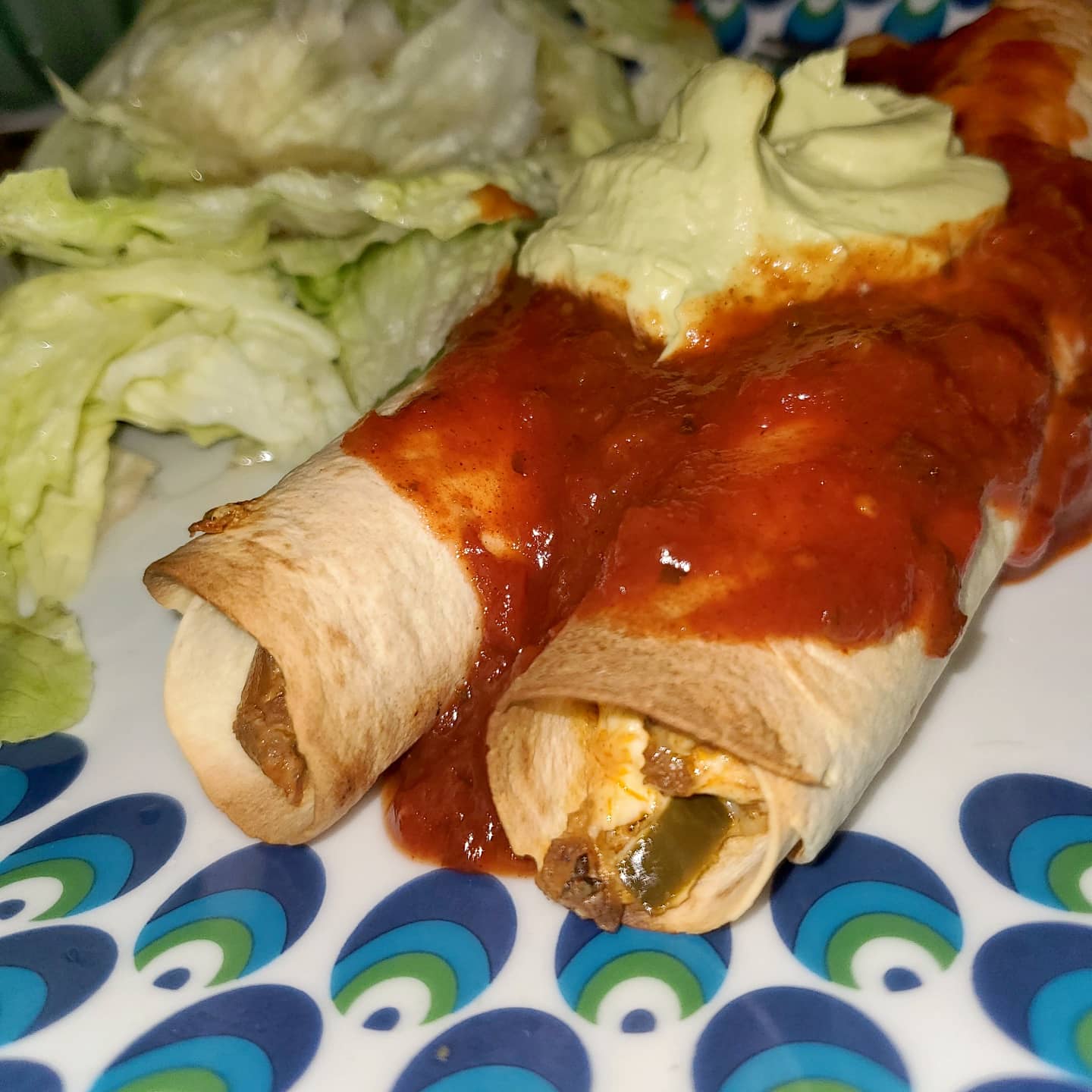 [Homemade] Jalepeno and cream cheese beef flautas r/food