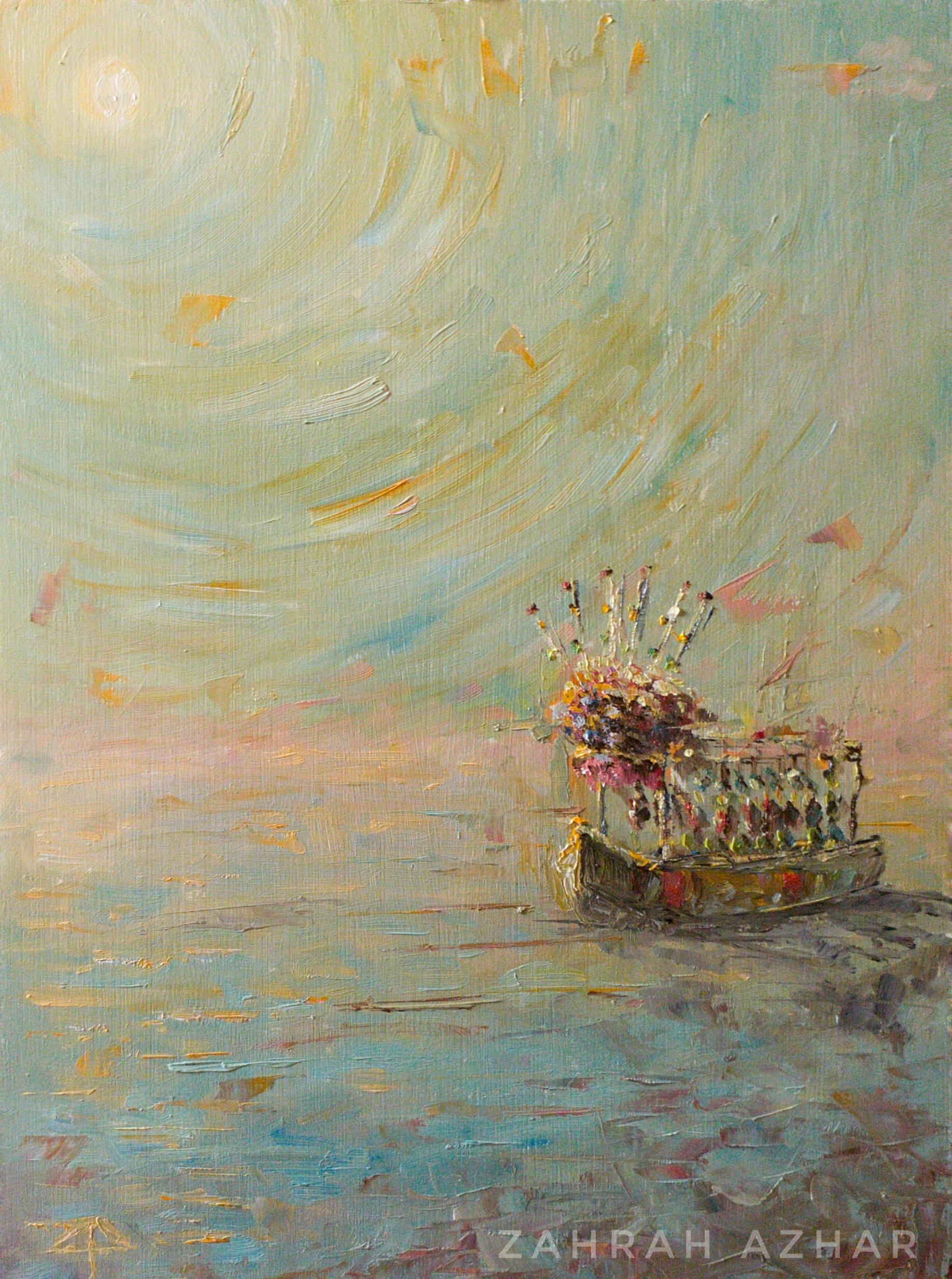 A boat beneath a sunny sky. I love the poem by Lewis Carol and its