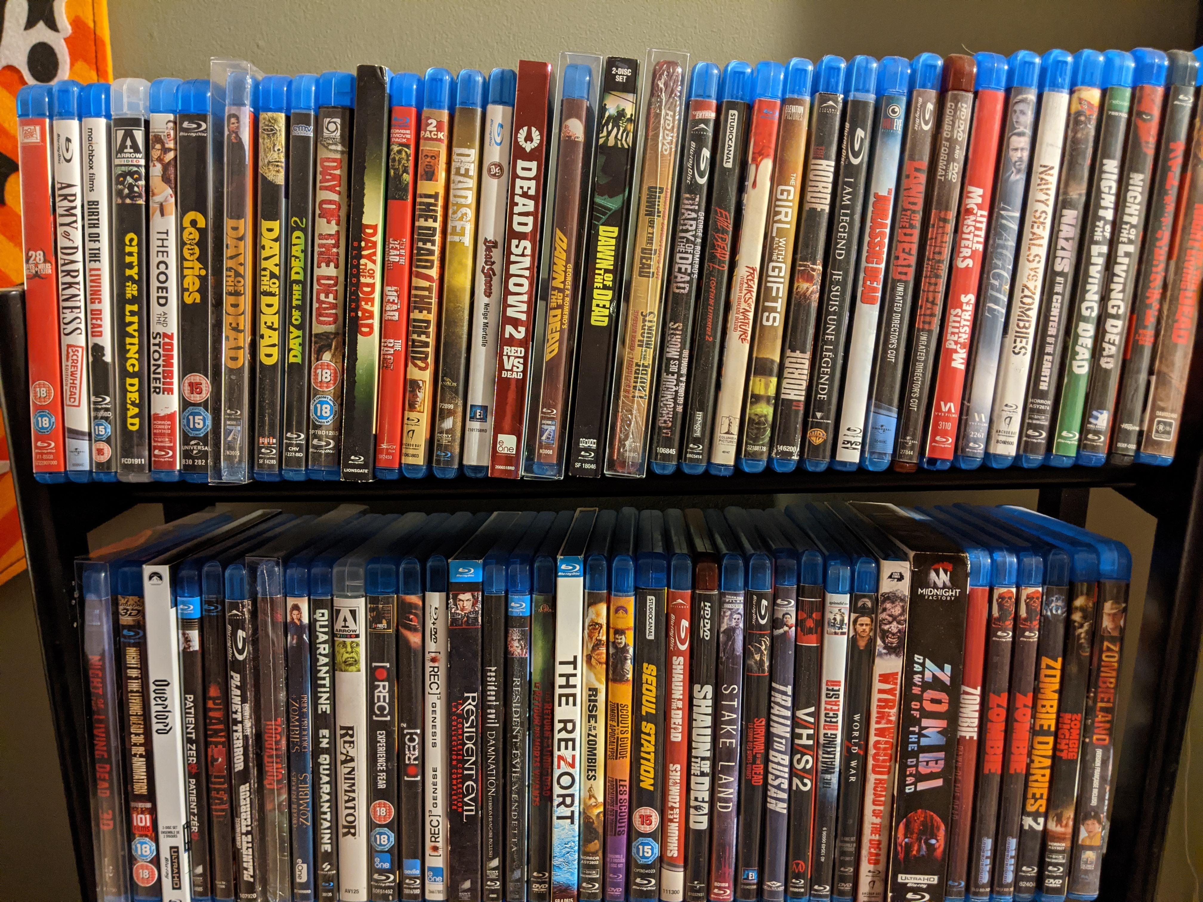 My Zombie Blu Ray Collection r/zombies