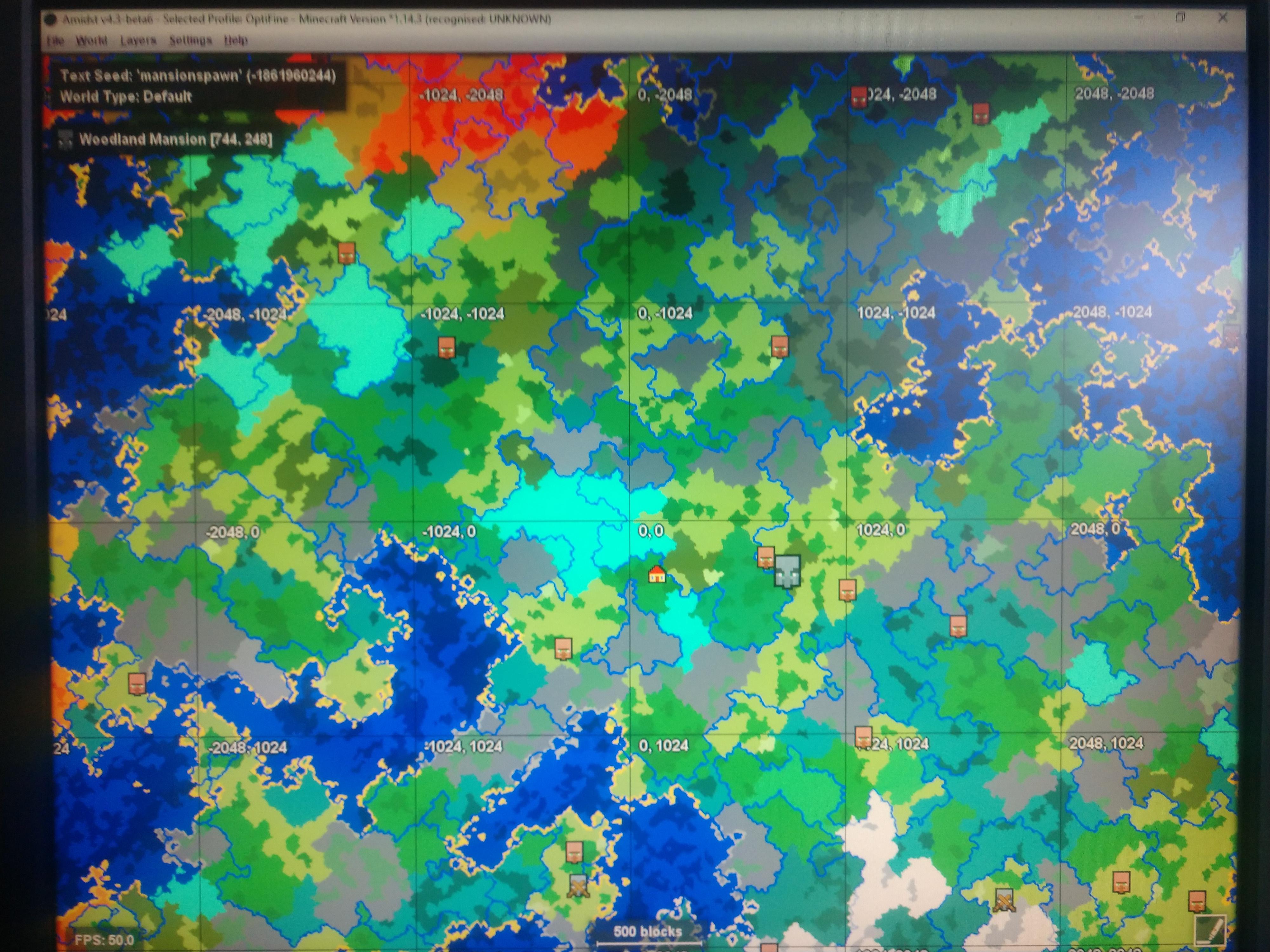 Woodland Mansion within 600 blocks of spawn, village really close by, JAVA, seed and coords in