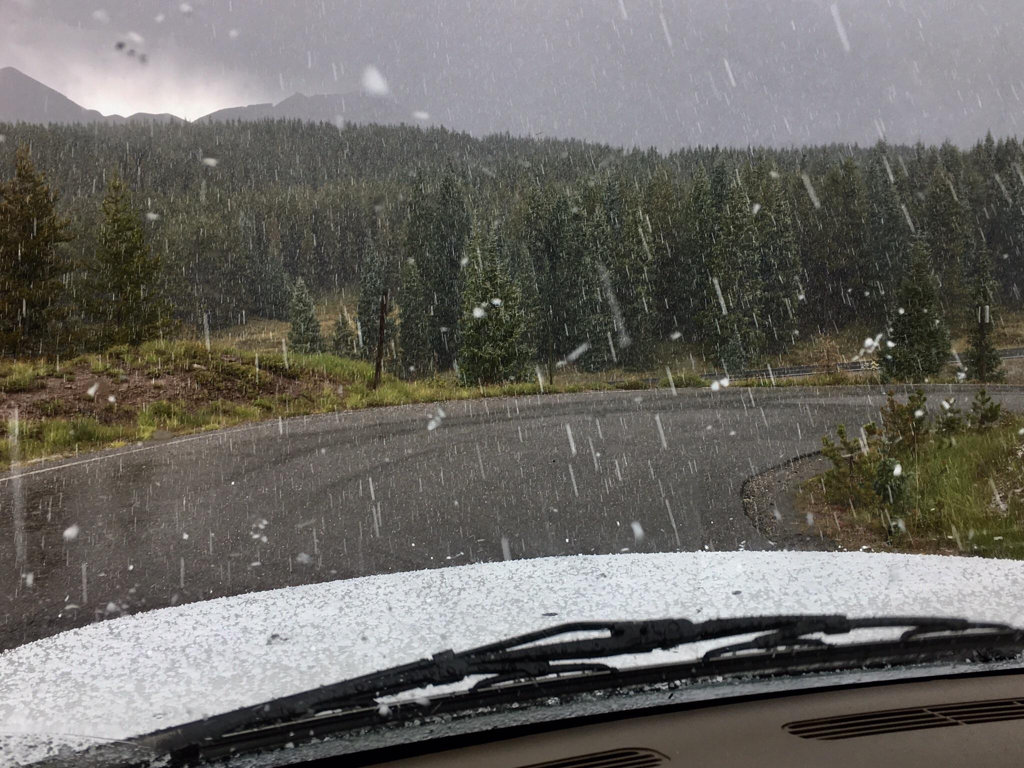 Freezing rain at 9,000 ft in Colorado. raining