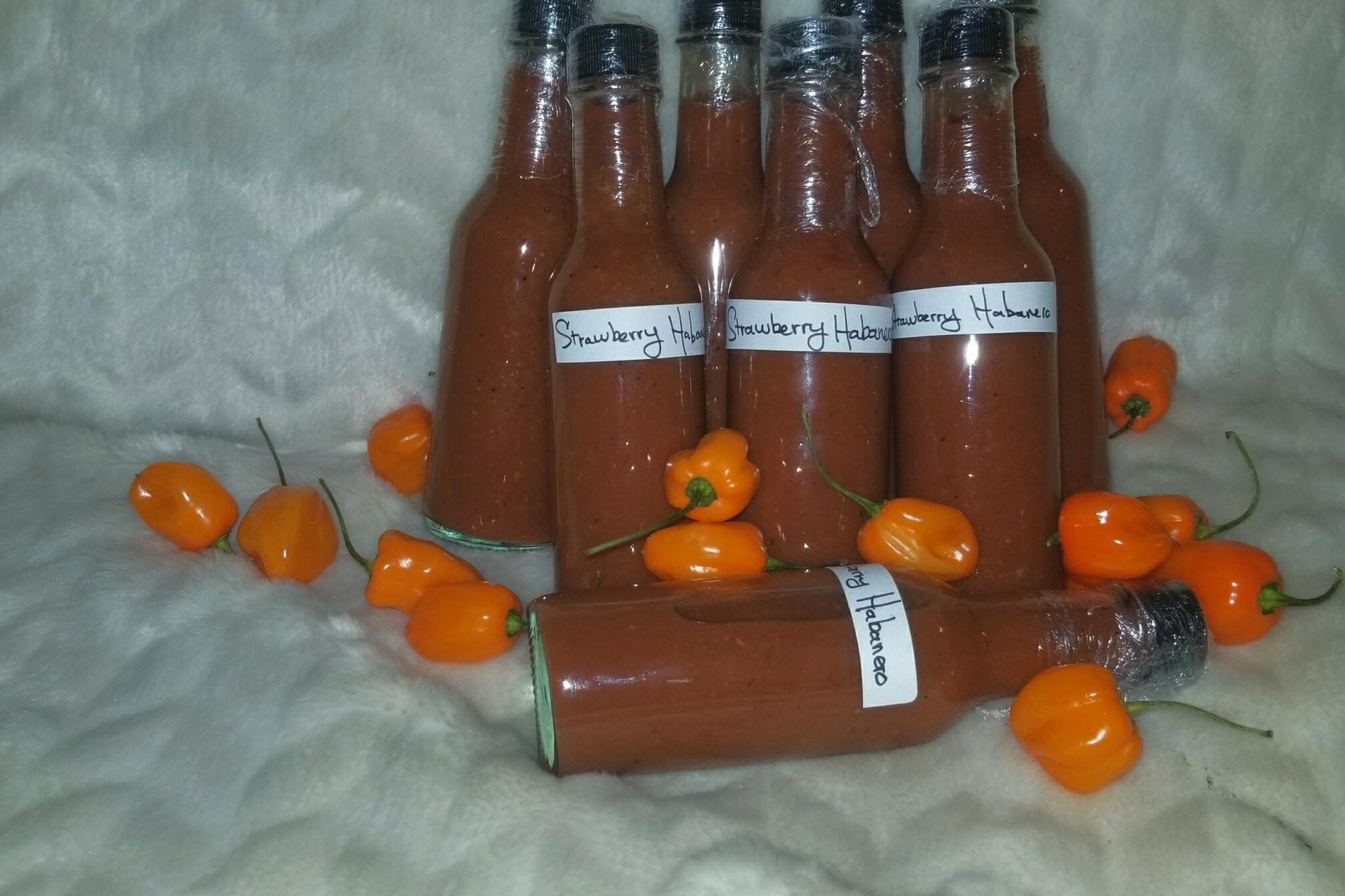 My husband and I made Strawberry Habanero hot sauce for our works Cinco