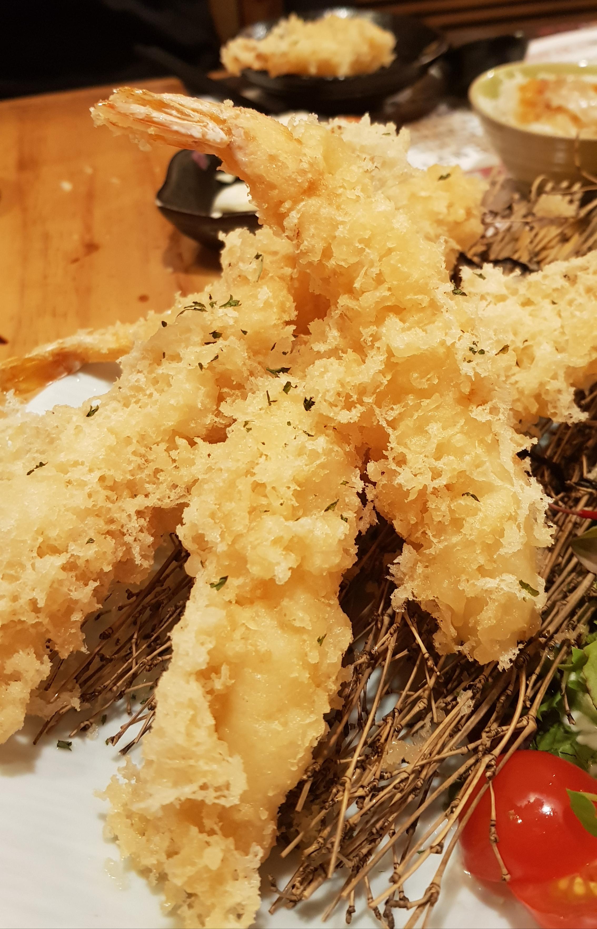 [OC] Best Japanese style Fried Shrimp in my life. It was cloudy. r