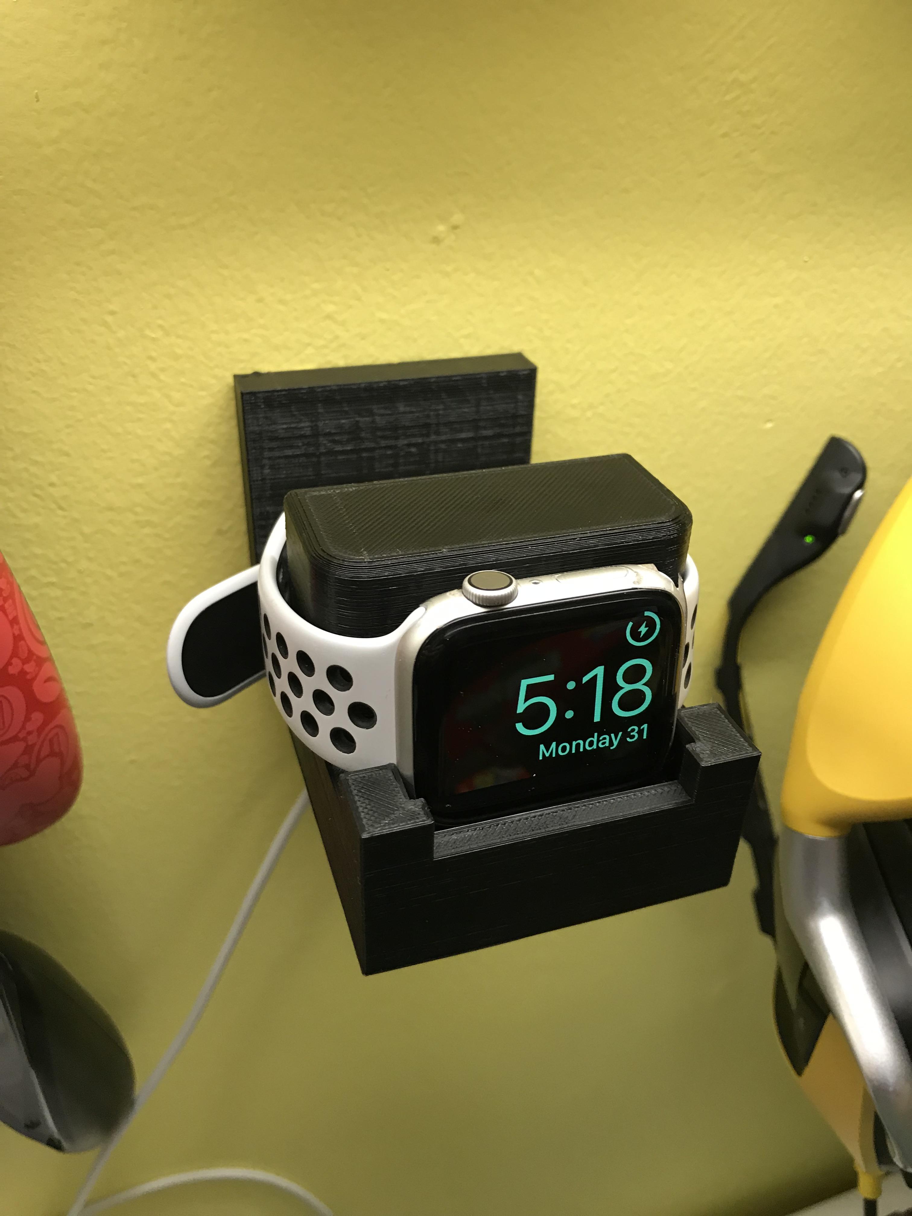 Designed/Printed a wall charger for my Apple Watch r/functionalprint