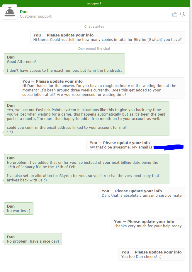 [UK] Boomerang Rentals service is excellent! r/gaming