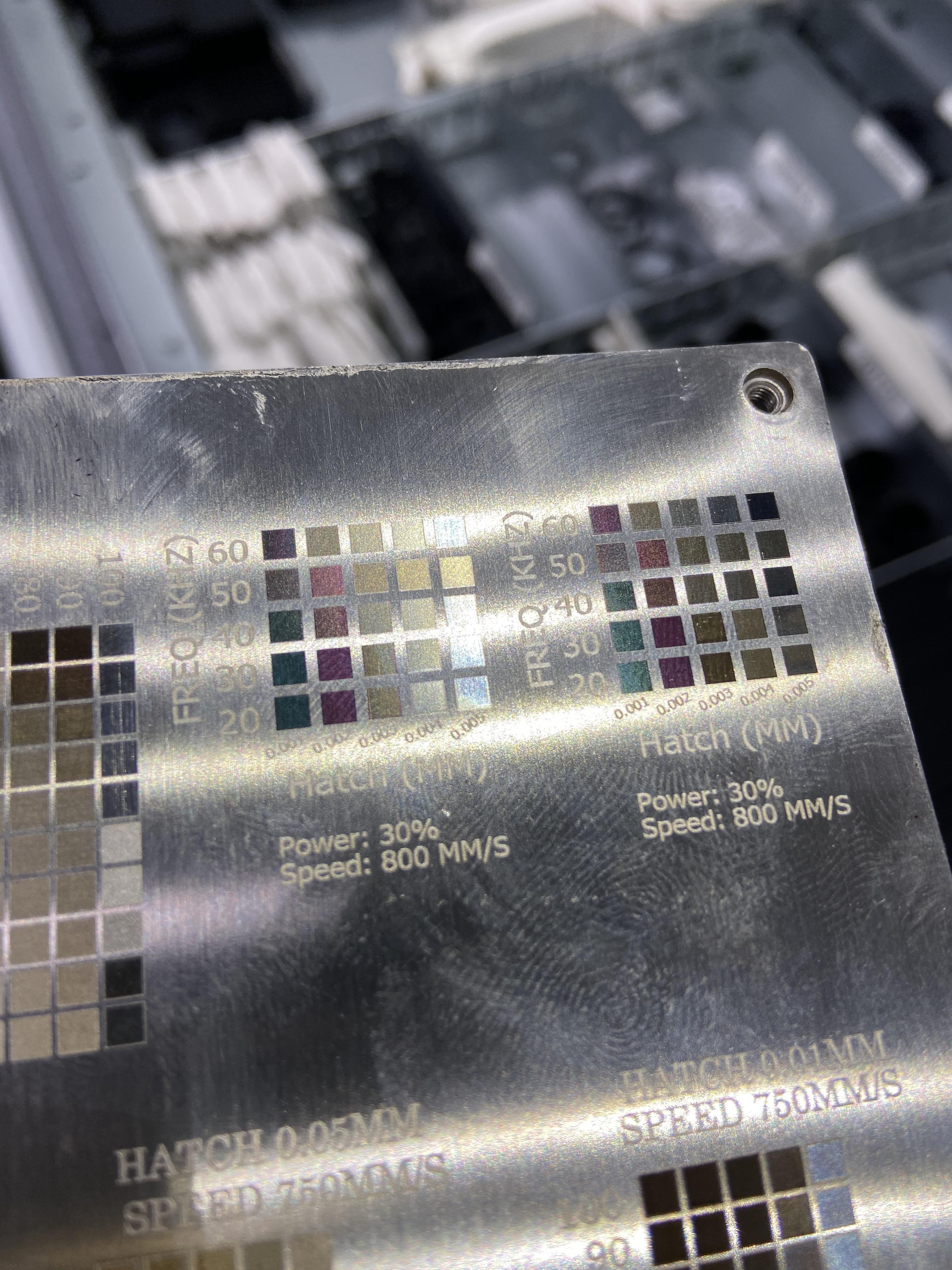 First try of colors on stainless steel! r/Laserengraving