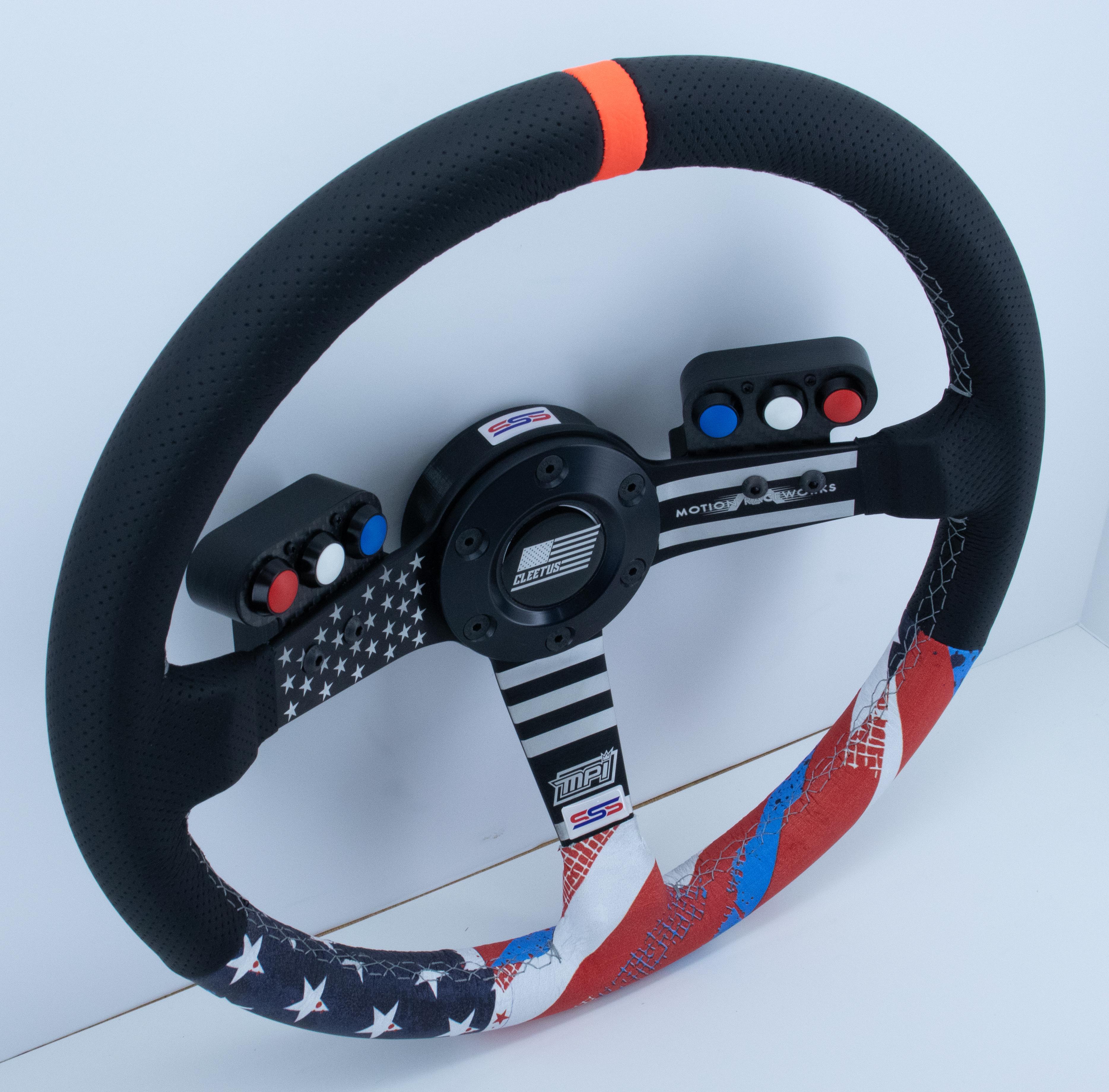 Custom Sim Racing wheel using MPI Cleetus McFarland wheel rim r/racing