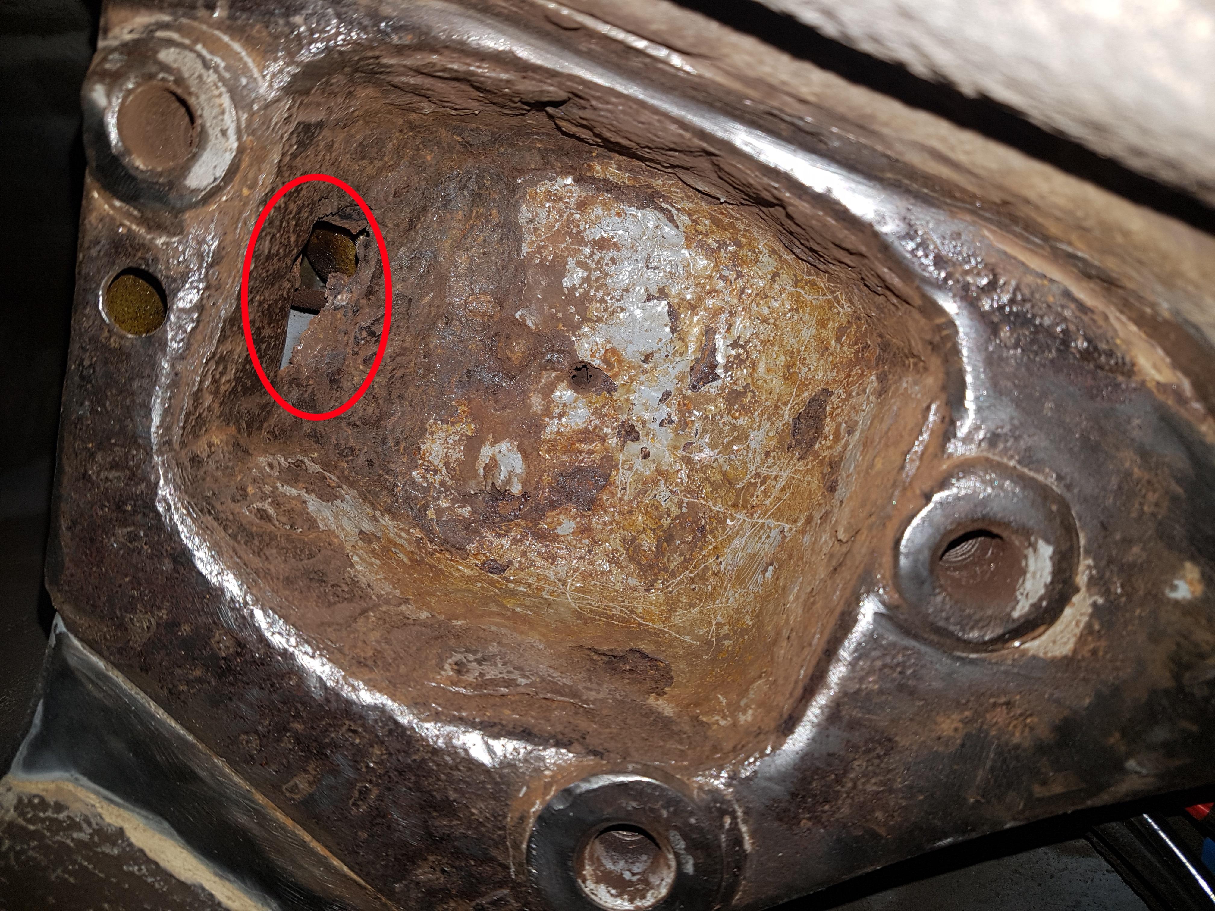Best way to fix this (hard to reach) rust hole? r/Welding