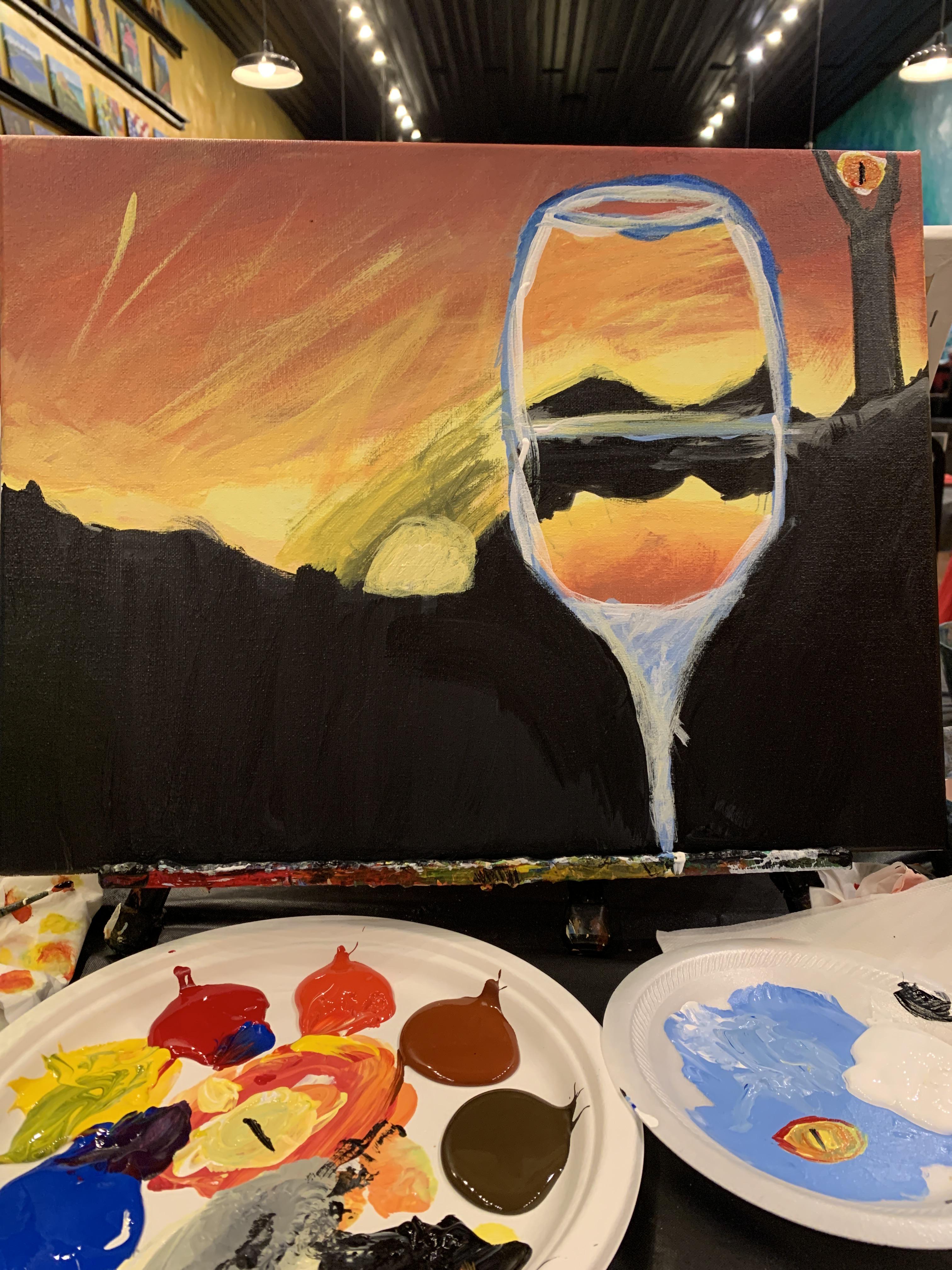 Paint and wine night with my wife... turned into LOTR r/lotr