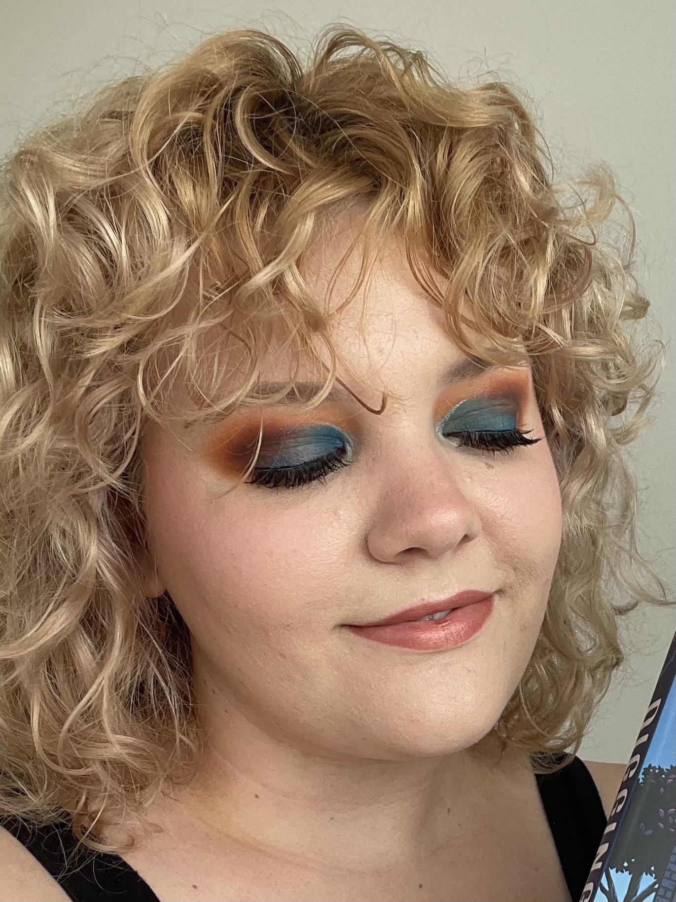 Yellow graphic liner cut crease and turquoise eyeshadow MakeupLounge